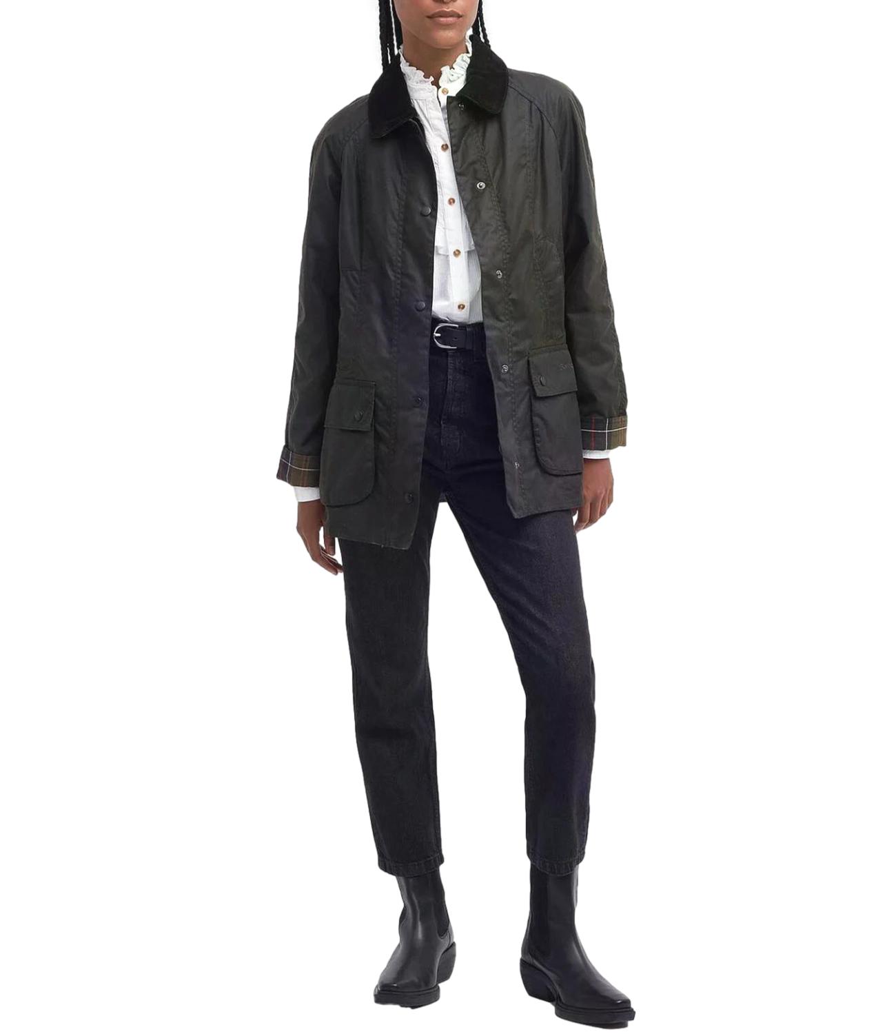 Barbour Giacca cerata Classic Beadnell verde oliva donna