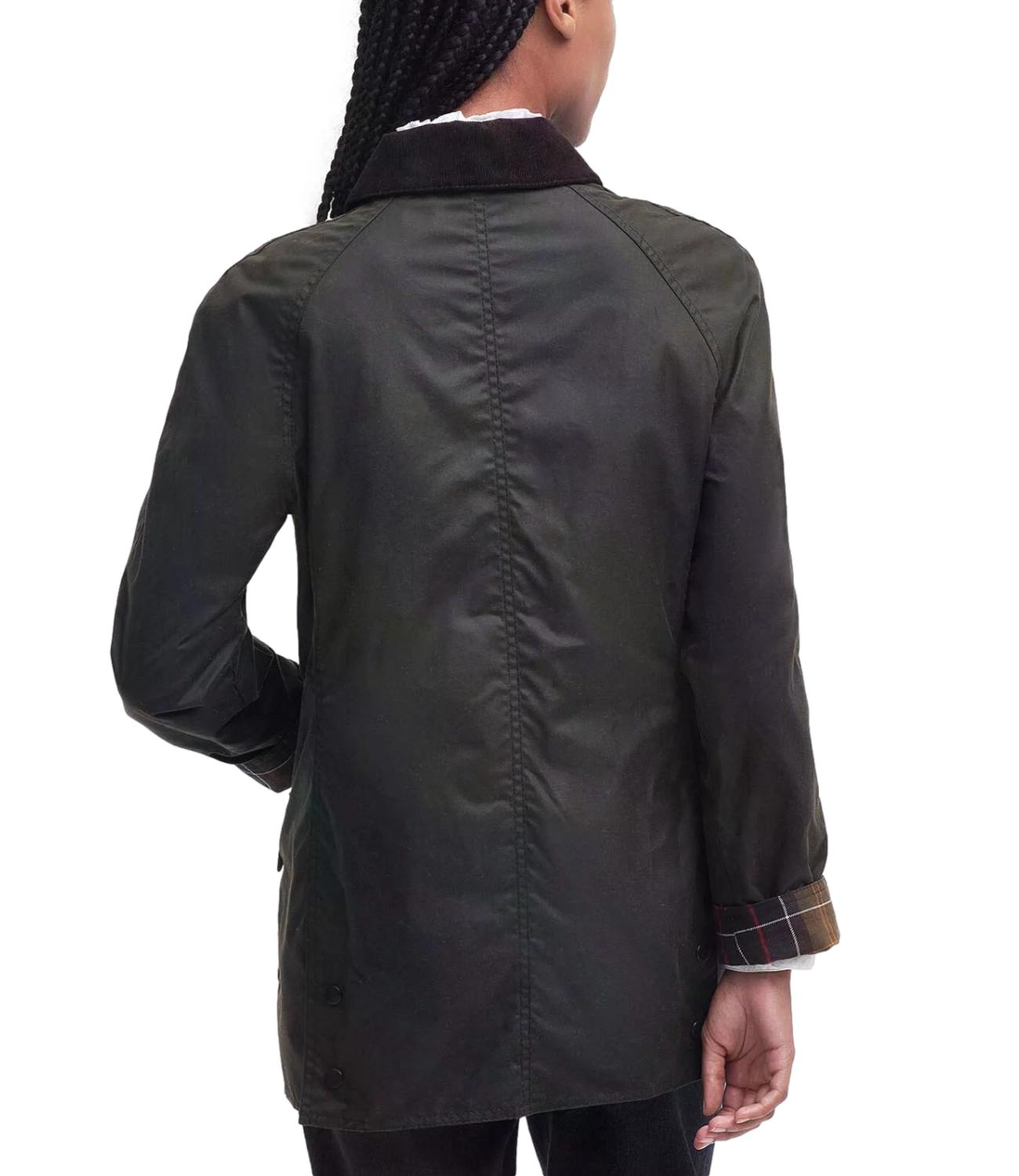 Barbour Giacca cerata Classic Beadnell verde oliva donna