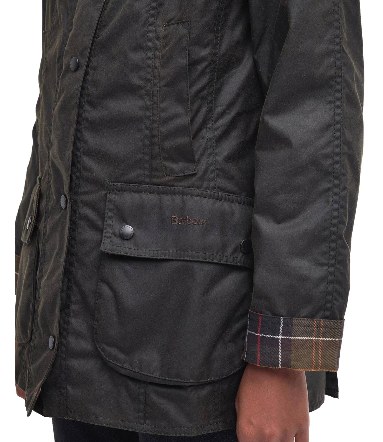 Barbour Giacca cerata Classic Beadnell verde oliva donna