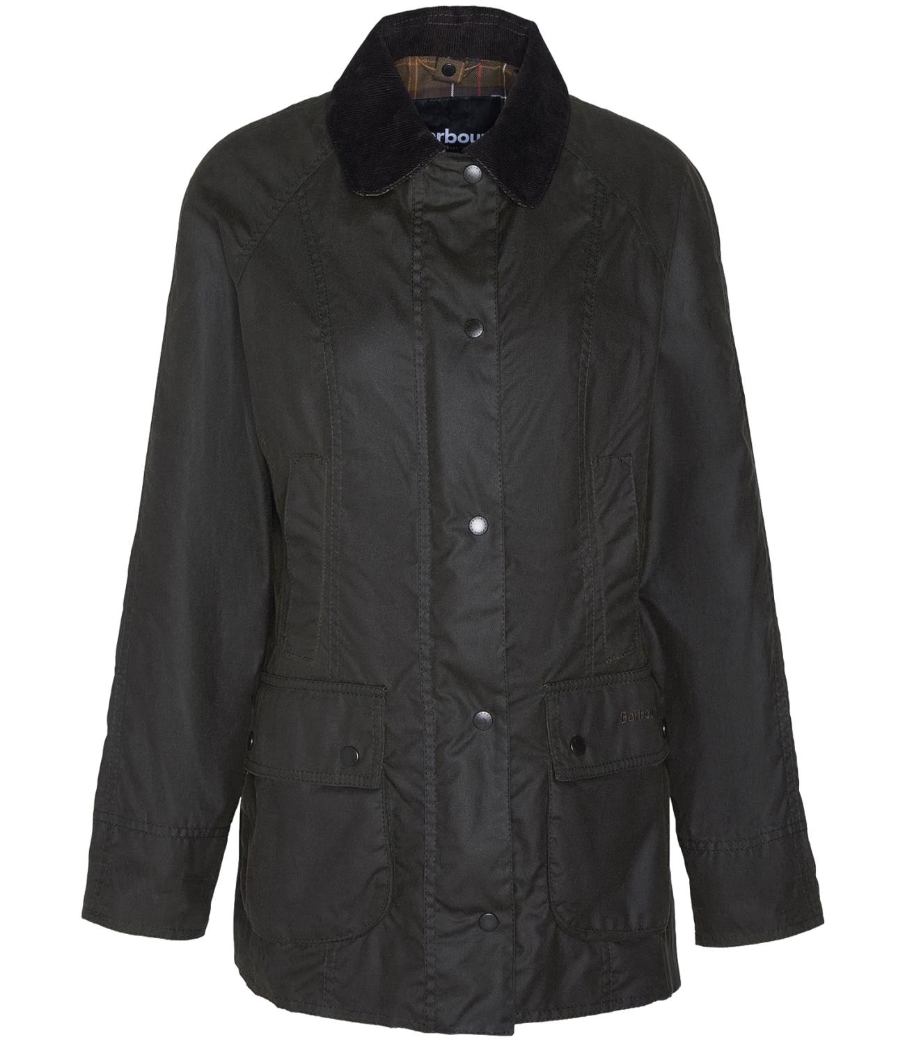 Barbour Giacca cerata Classic Beadnell verde oliva donna