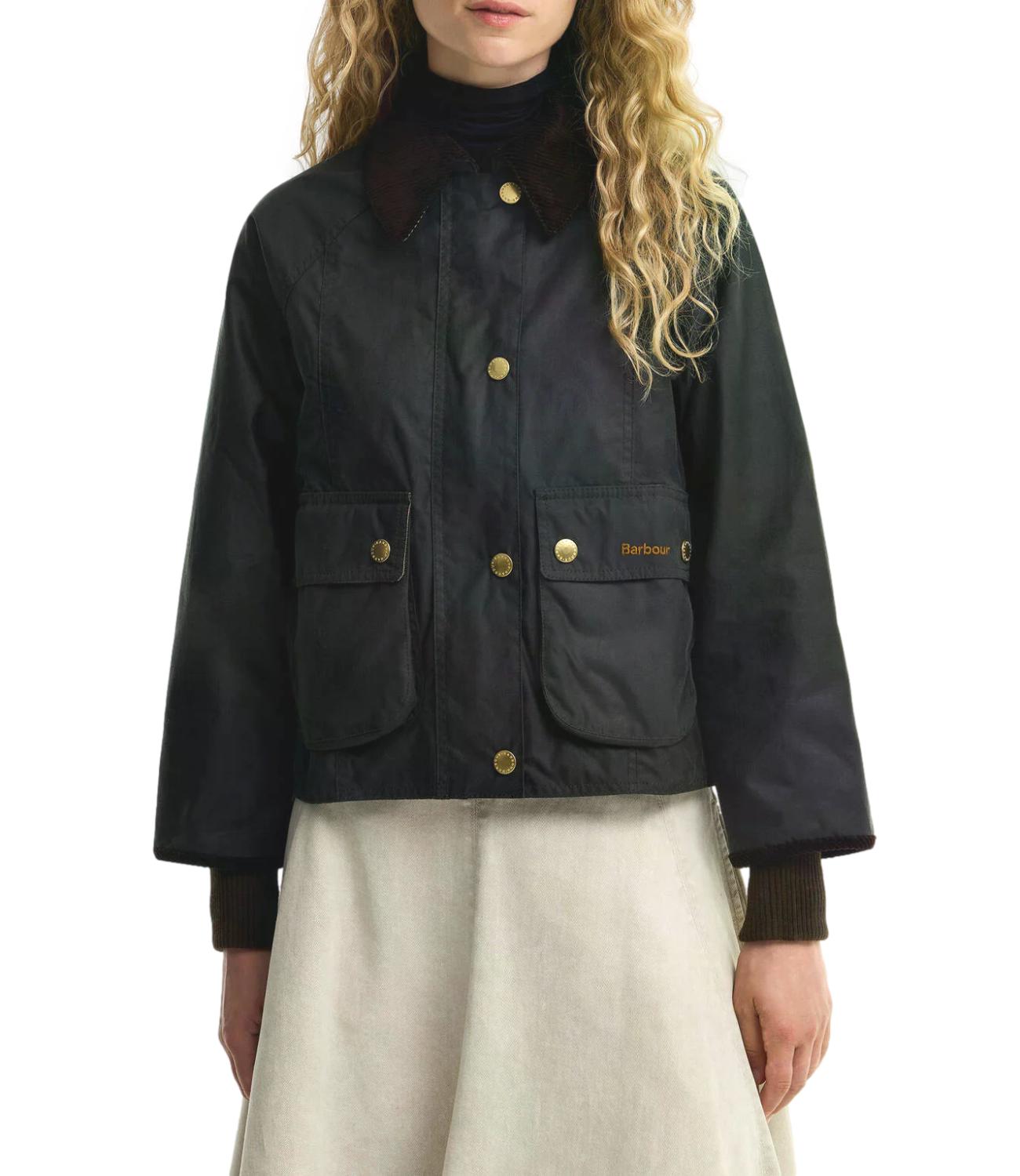 Barbour Giacca Cropped Beadnell Wax donna