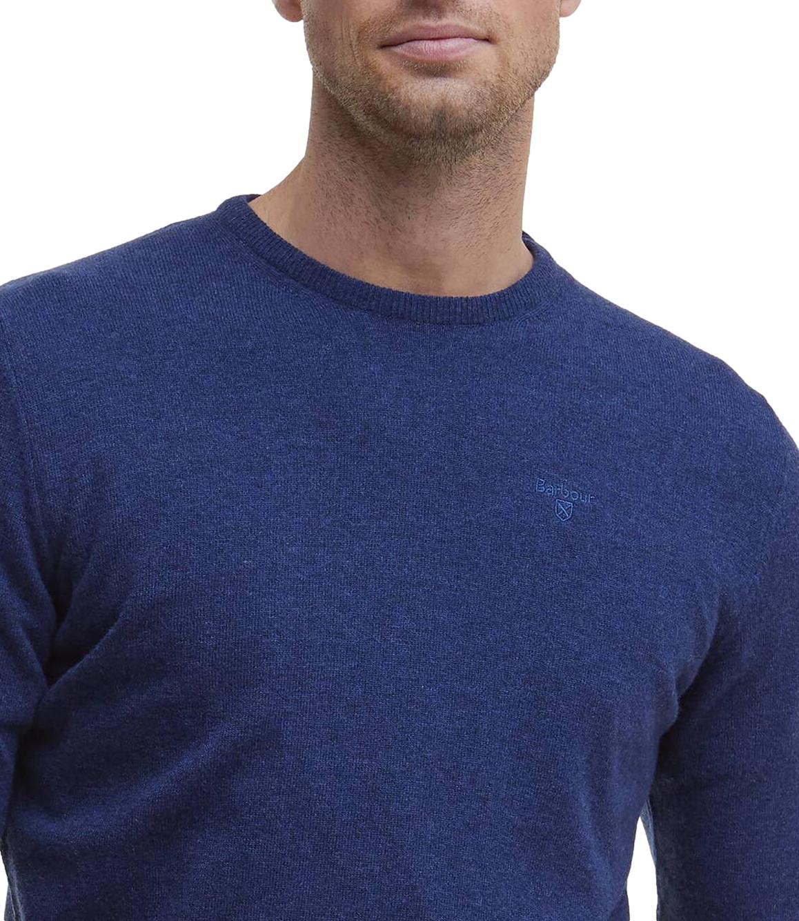Barbpur maglia girocollo in lana blu uomo