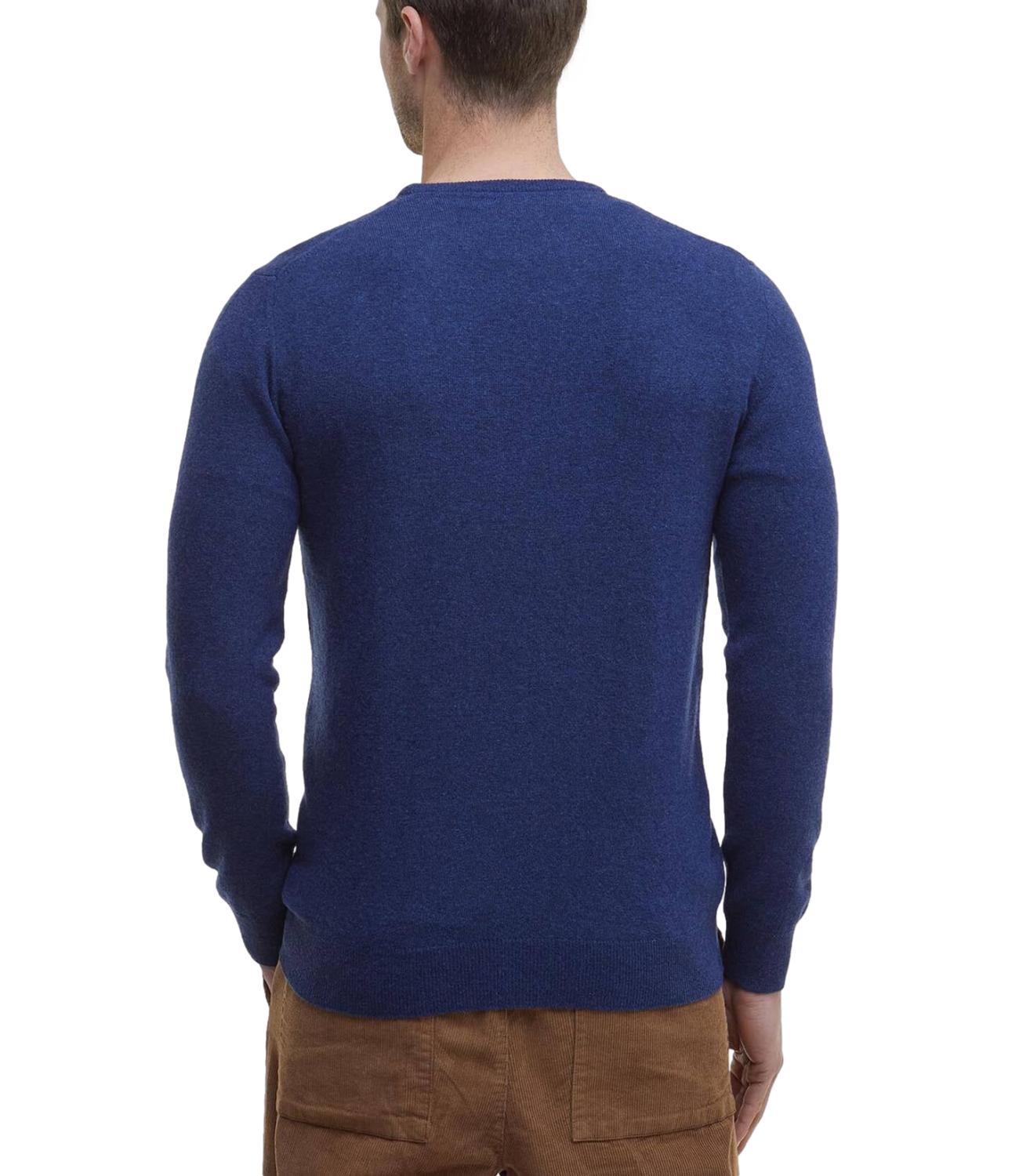 Barbpur maglia girocollo in lana blu uomo