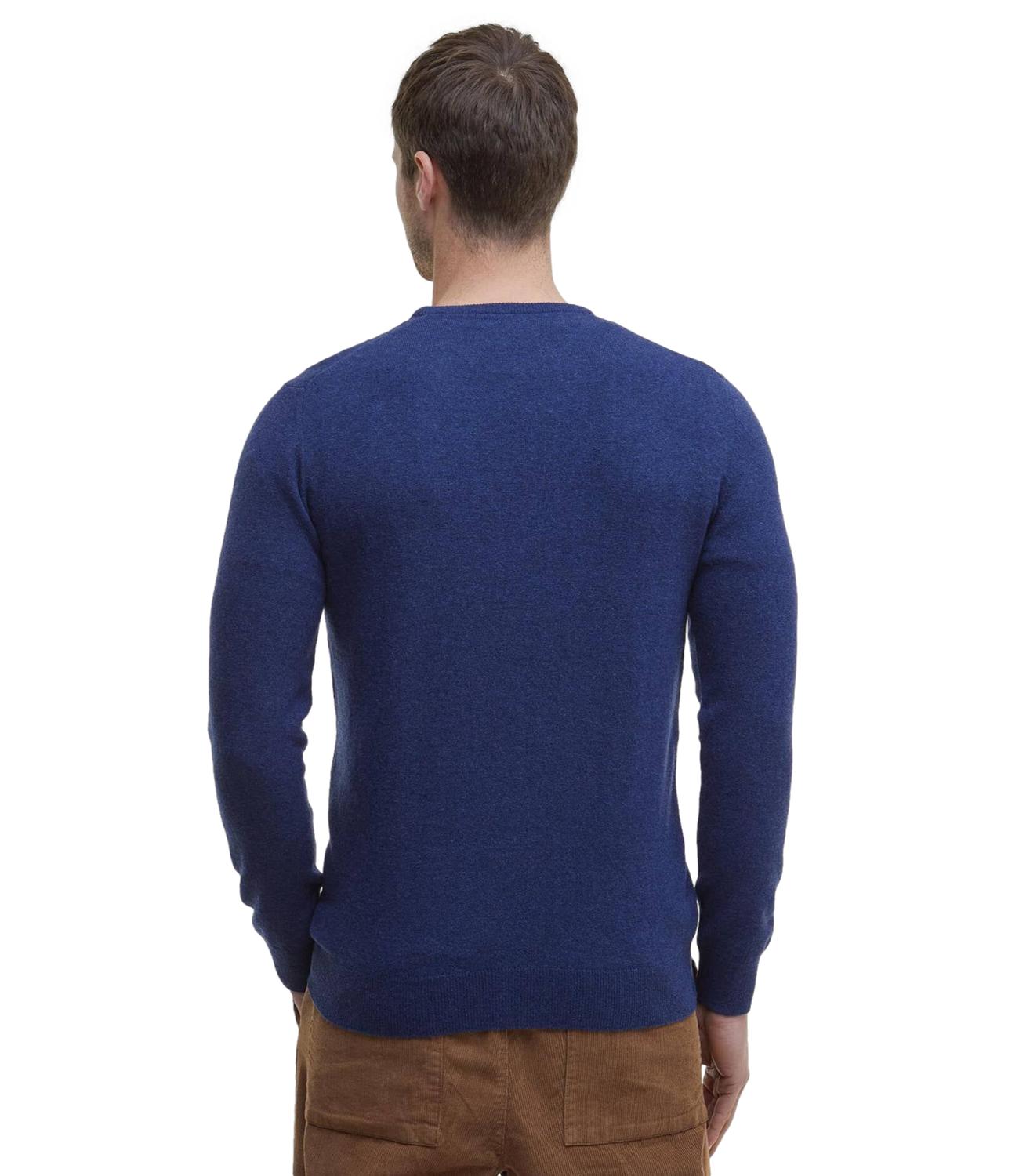 Barbpur maglia girocollo in lana blu uomo