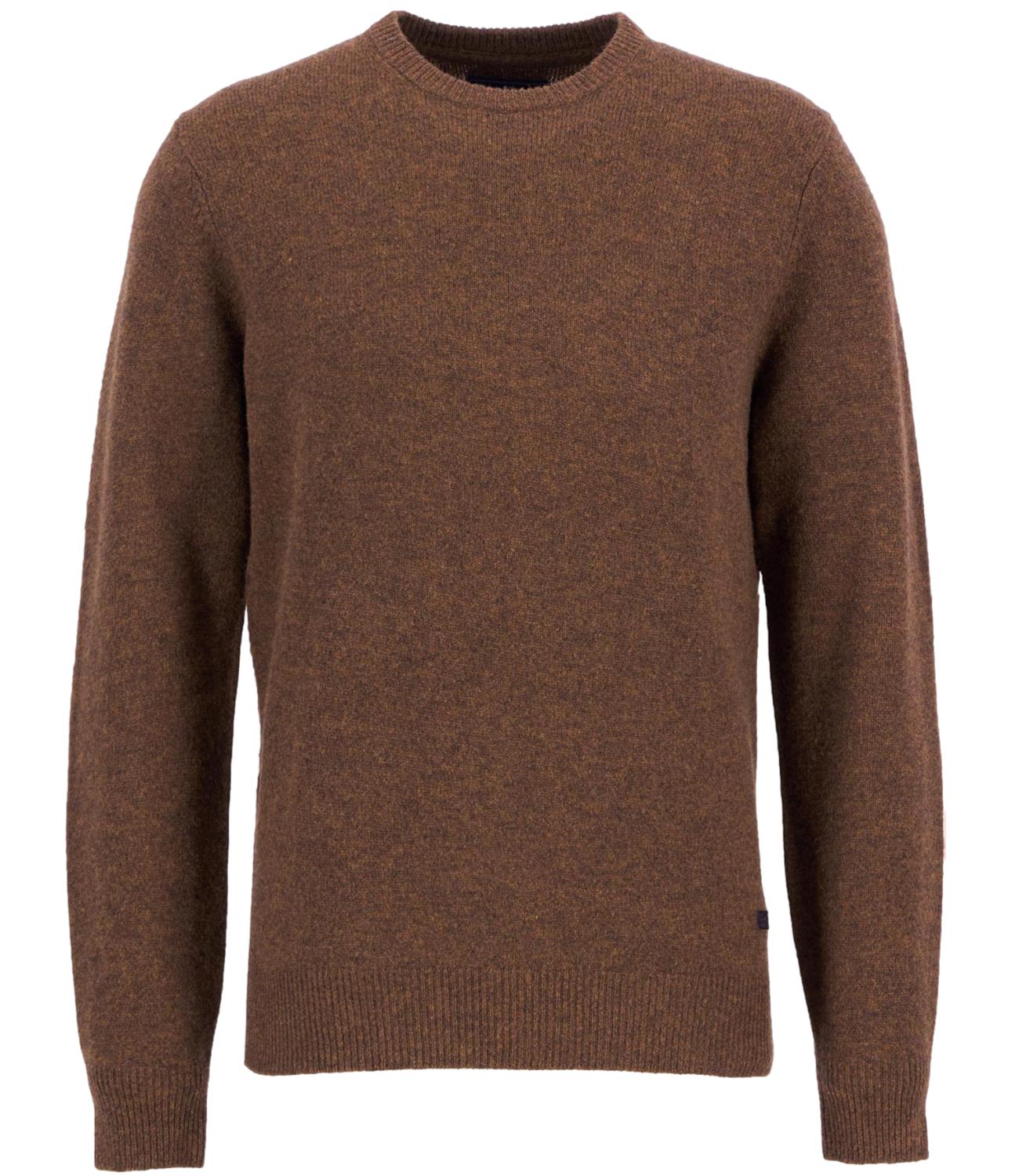Barbour maglia marrone bracken in lana uomo