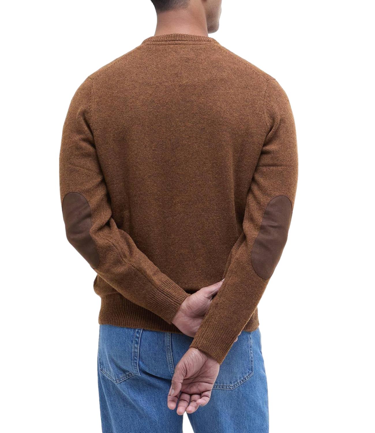 Barbour maglia marrone bracken in lana uomo