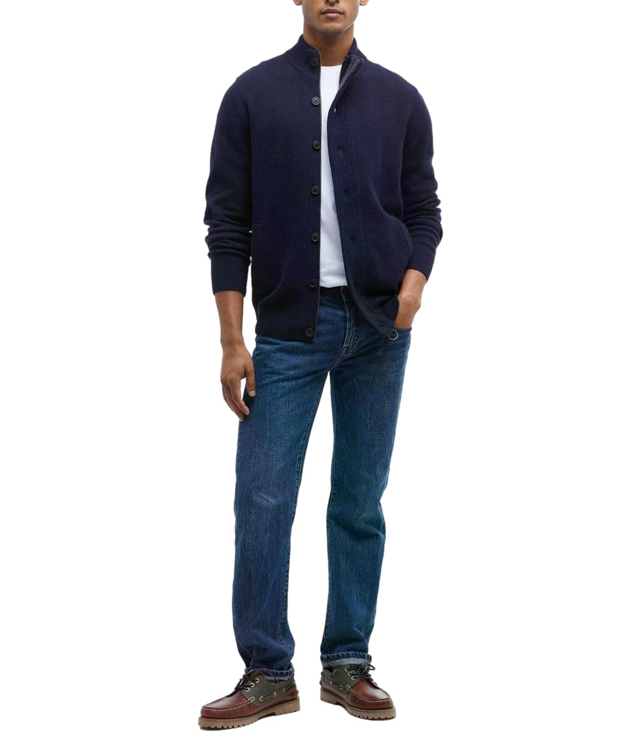 Barbour cardigan cassic navy uomo