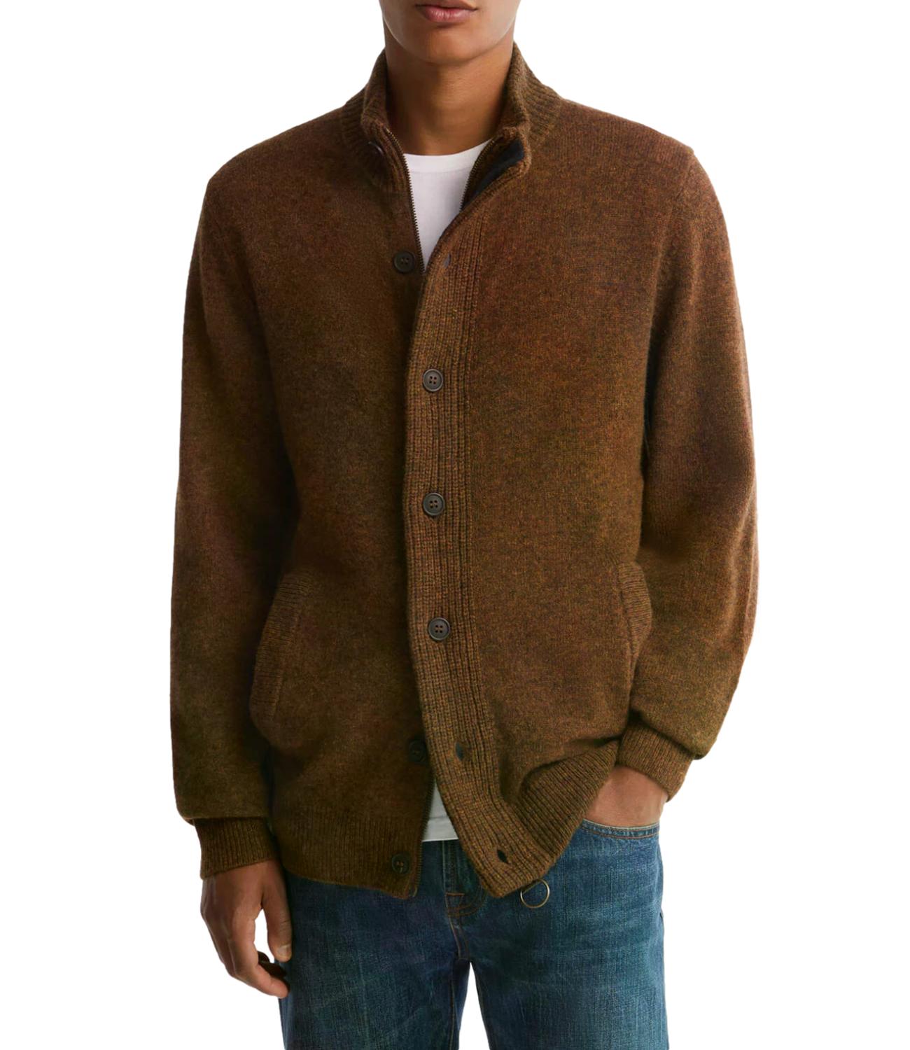 Barbour cardigan marrone bracken uomo