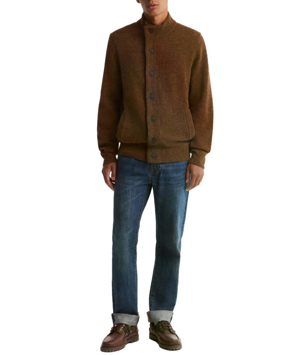 Barbour cardigan marrone bracken uomo