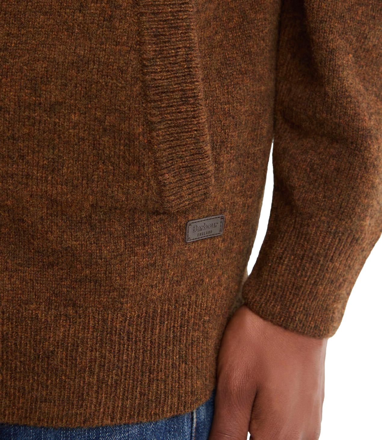 Barbour cardigan marrone bracken uomo