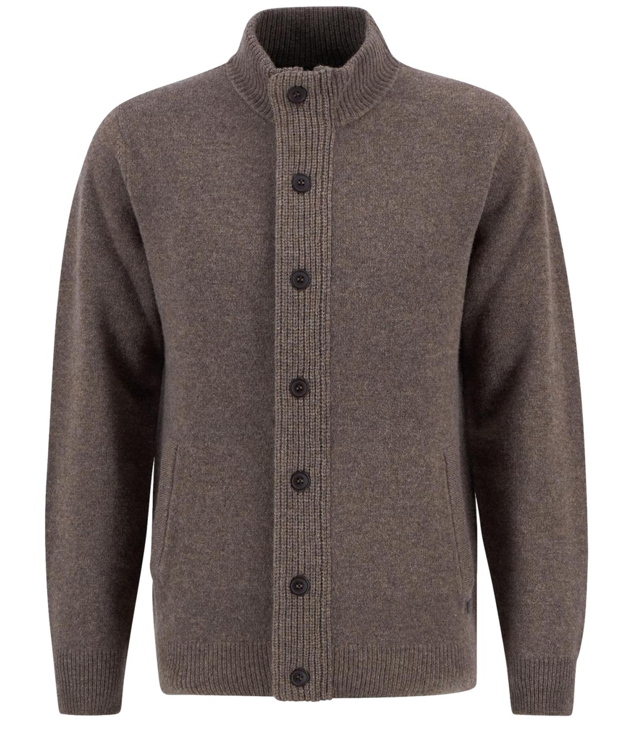 Barbour cardigan dark stone uomo