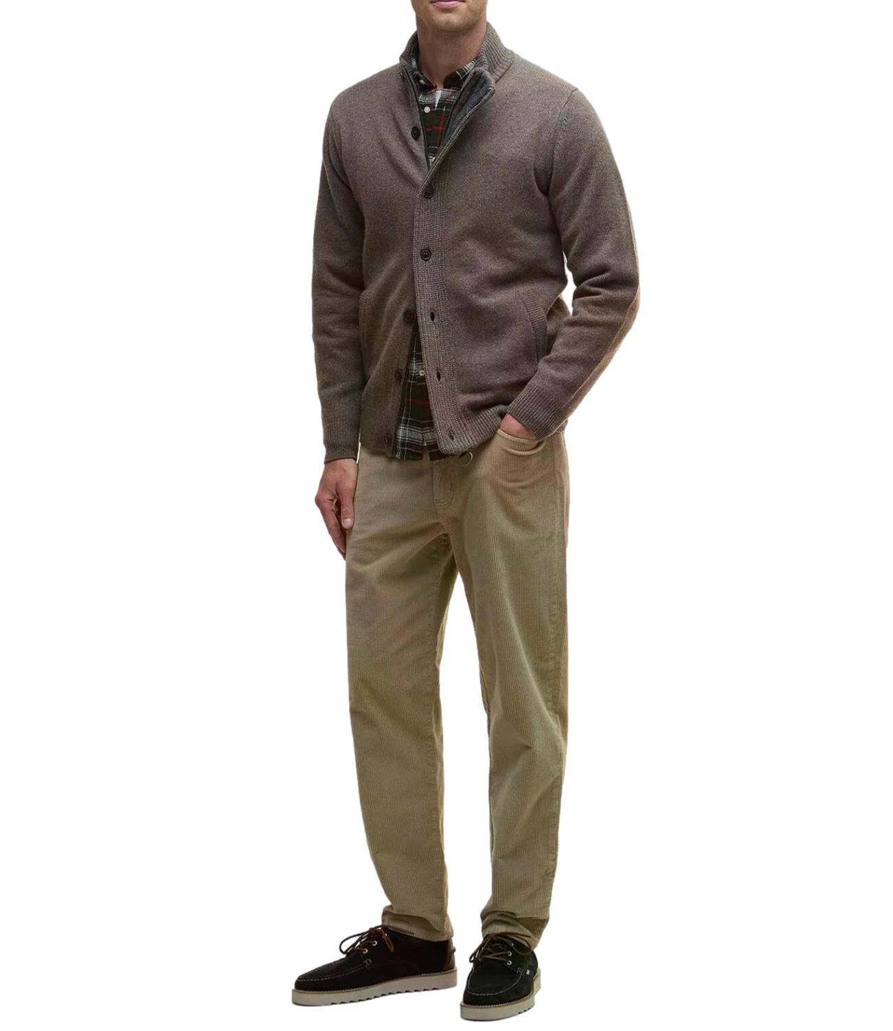 Barbour cardigan dark stone uomo