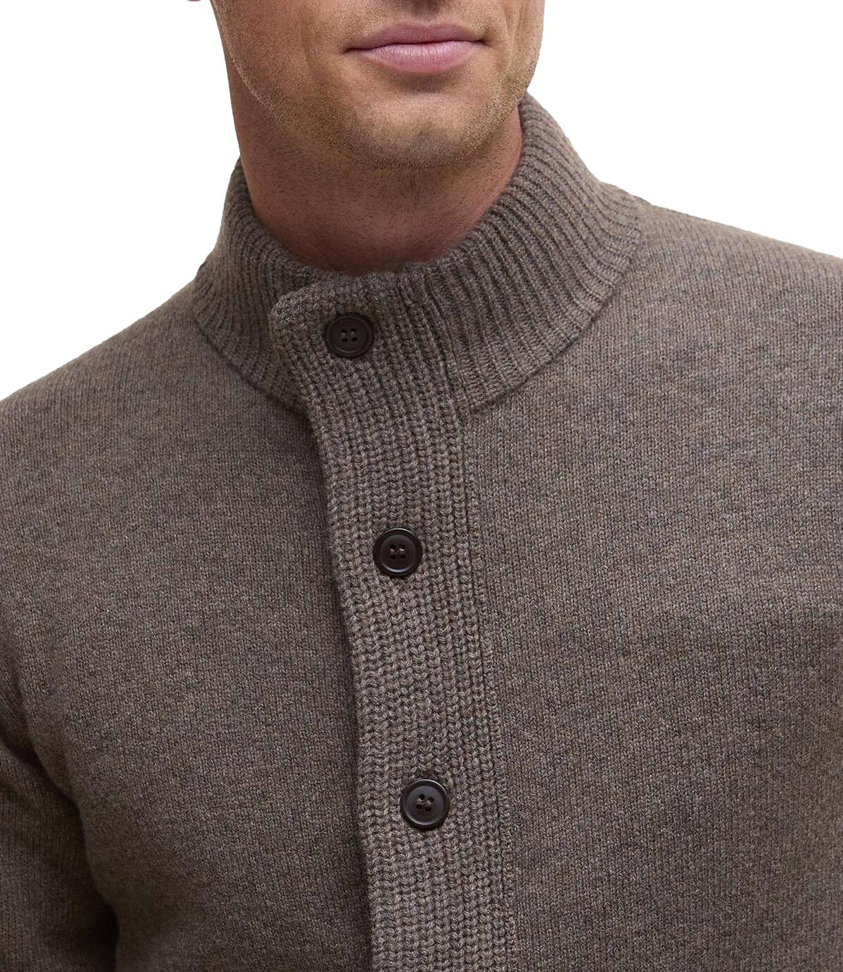 Barbour cardigan dark stone uomo