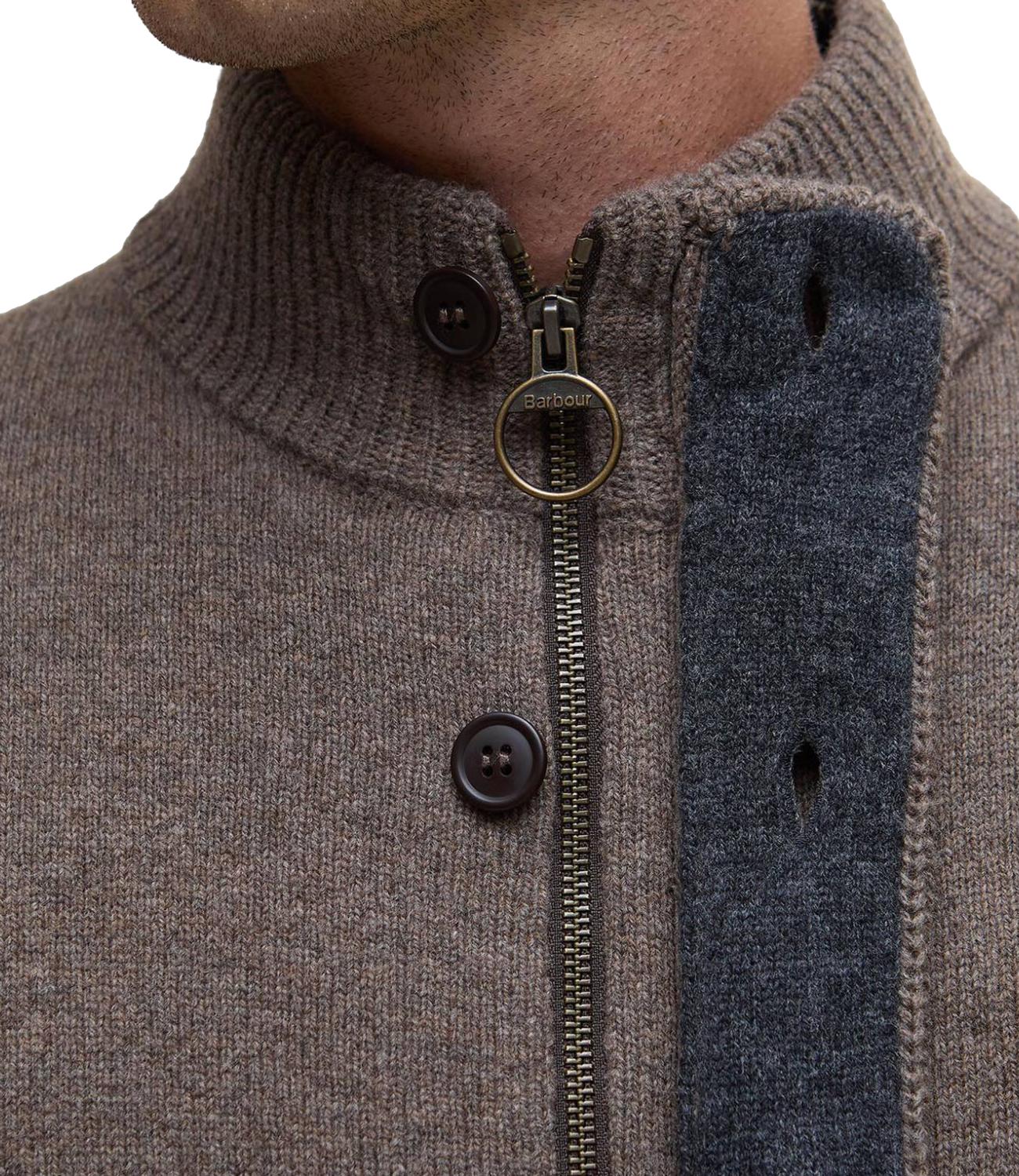 Barbour cardigan dark stone uomo