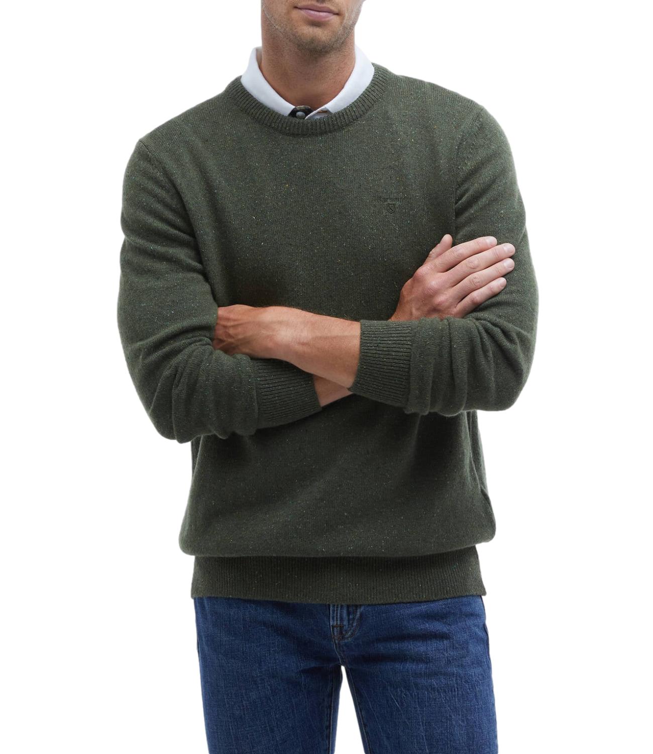 Barbour maglia in lana Essential Tisbury verde