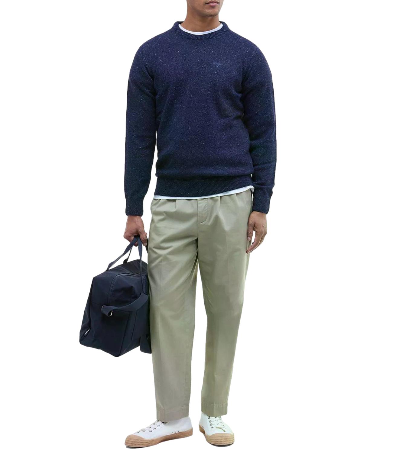 Barbour maglia in lana Essential Tisbury blu