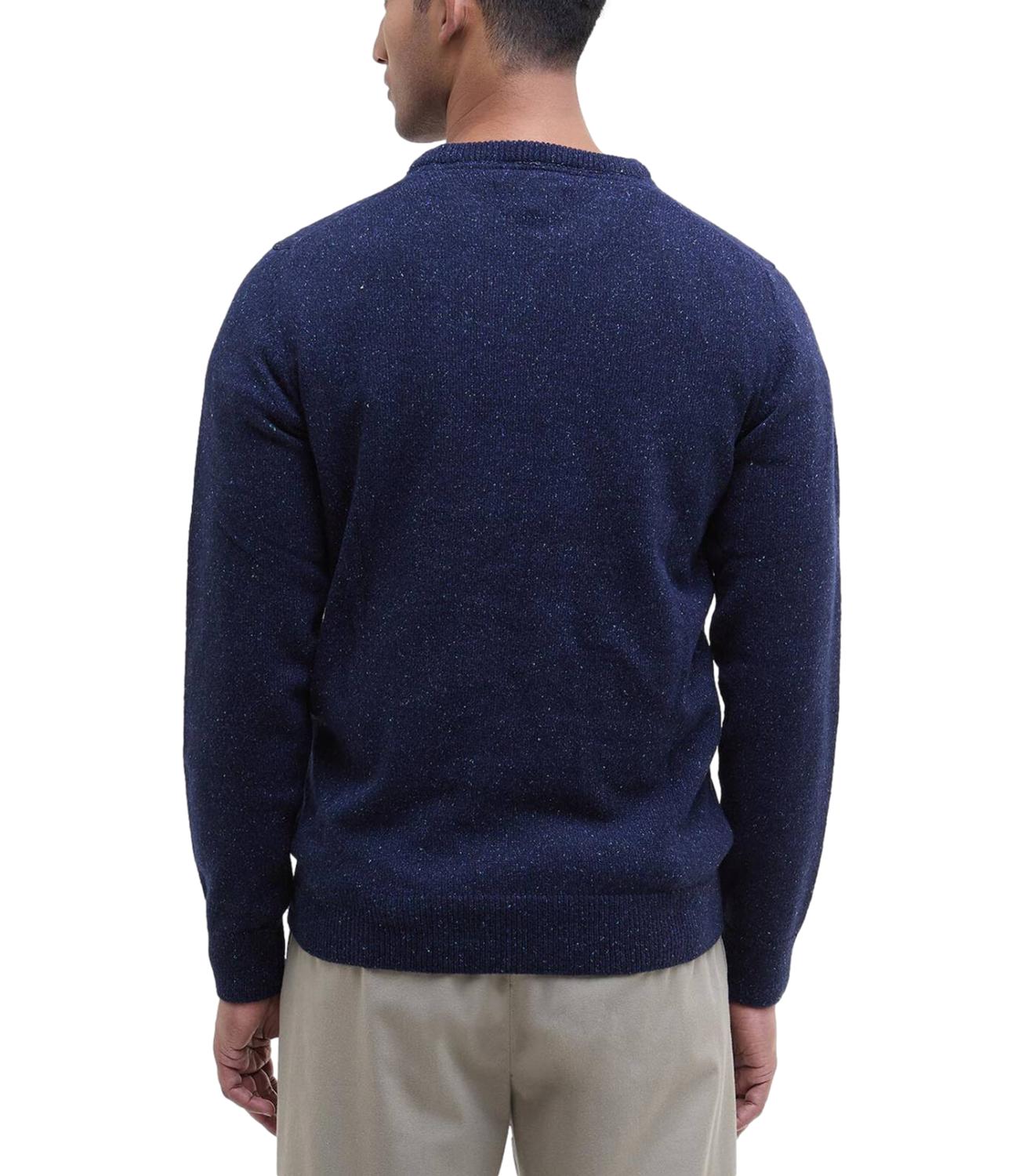 Barbour maglia in lana Essential Tisbury blu