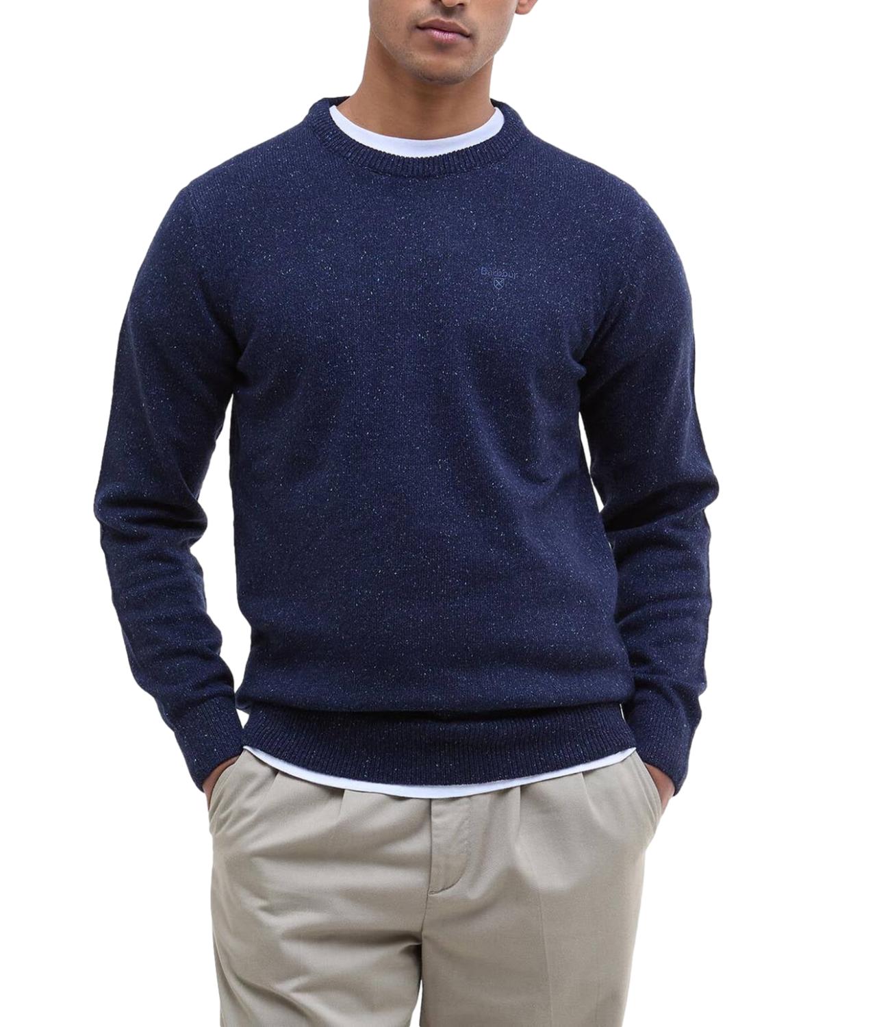 Barbour maglia in lana Essential Tisbury blu