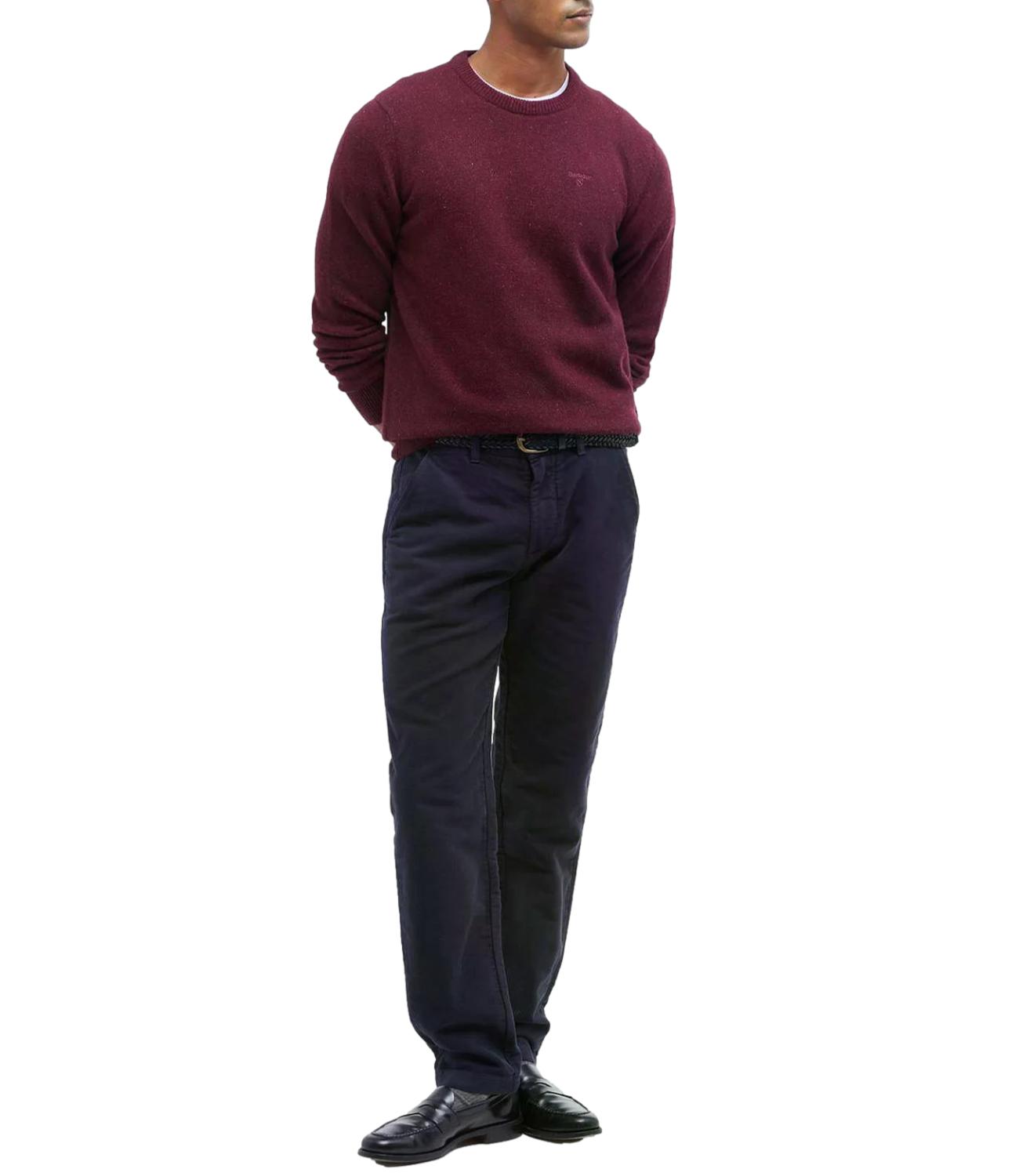 Barbour maglia in lana Essential Tisbury bordeaux