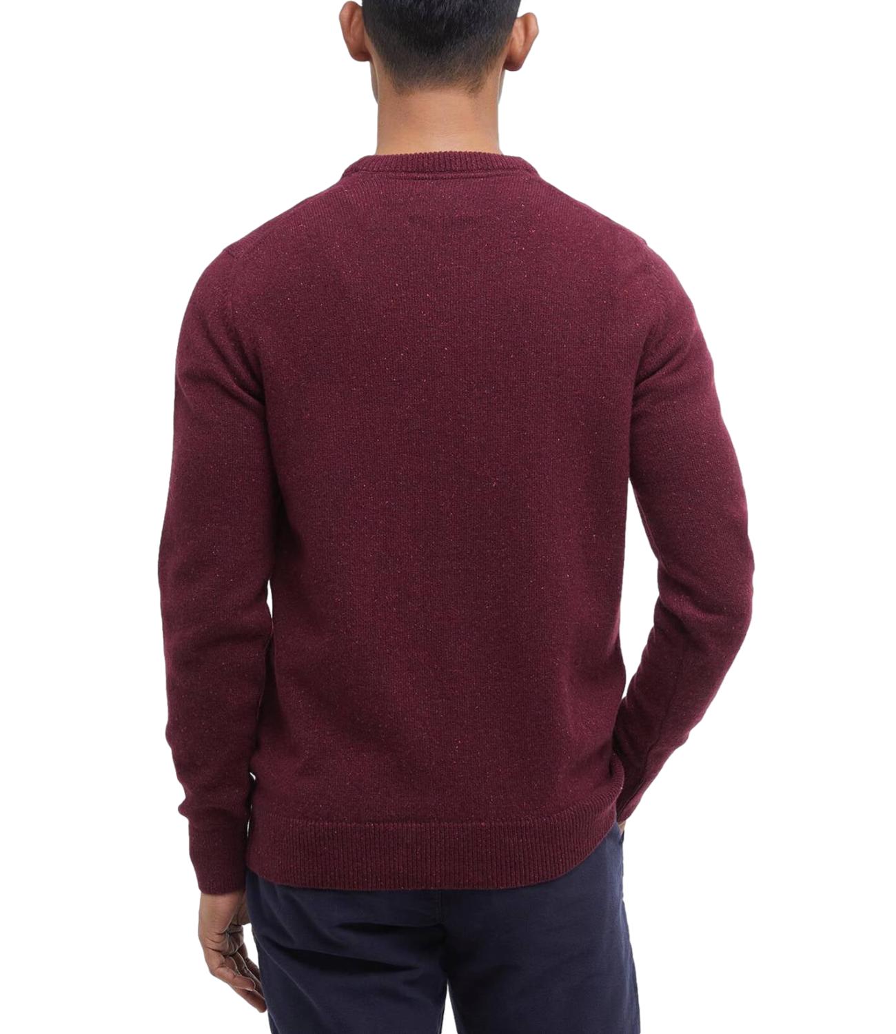 Barbour maglia in lana Essential Tisbury bordeaux