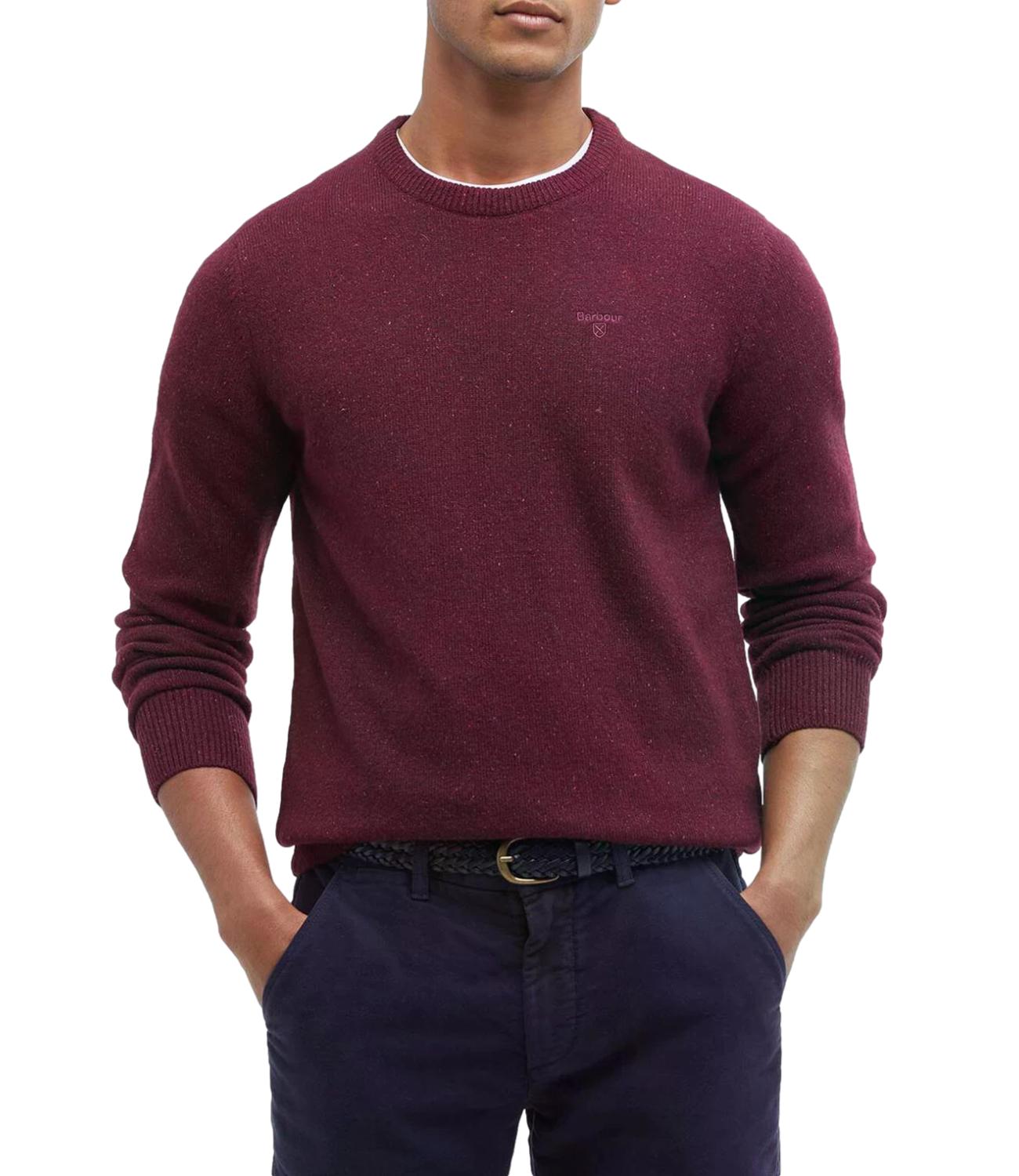 Barbour maglia in lana Essential Tisbury bordeaux