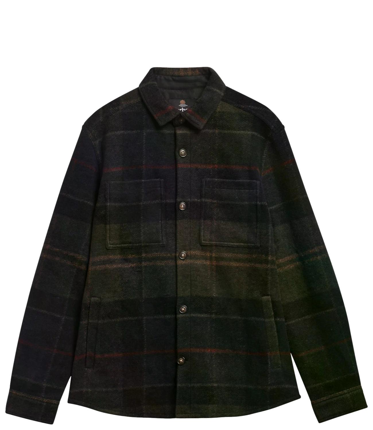 Woodlane Tail Brush Check Overshirt tartan