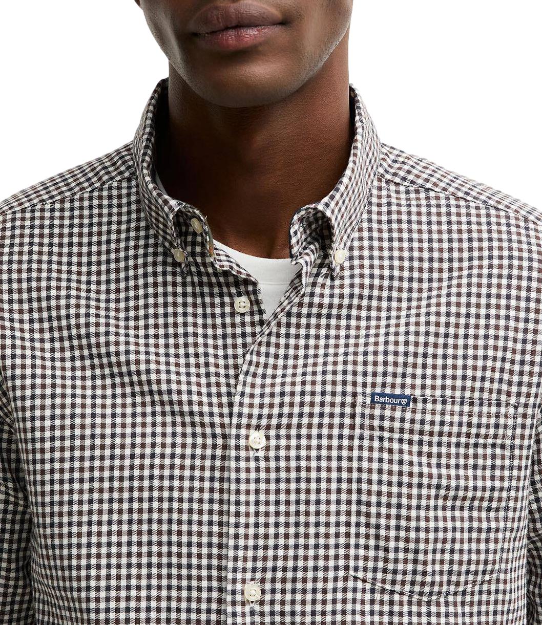barbour Camicia dal taglio sartoriale Padshaw Dark Oak