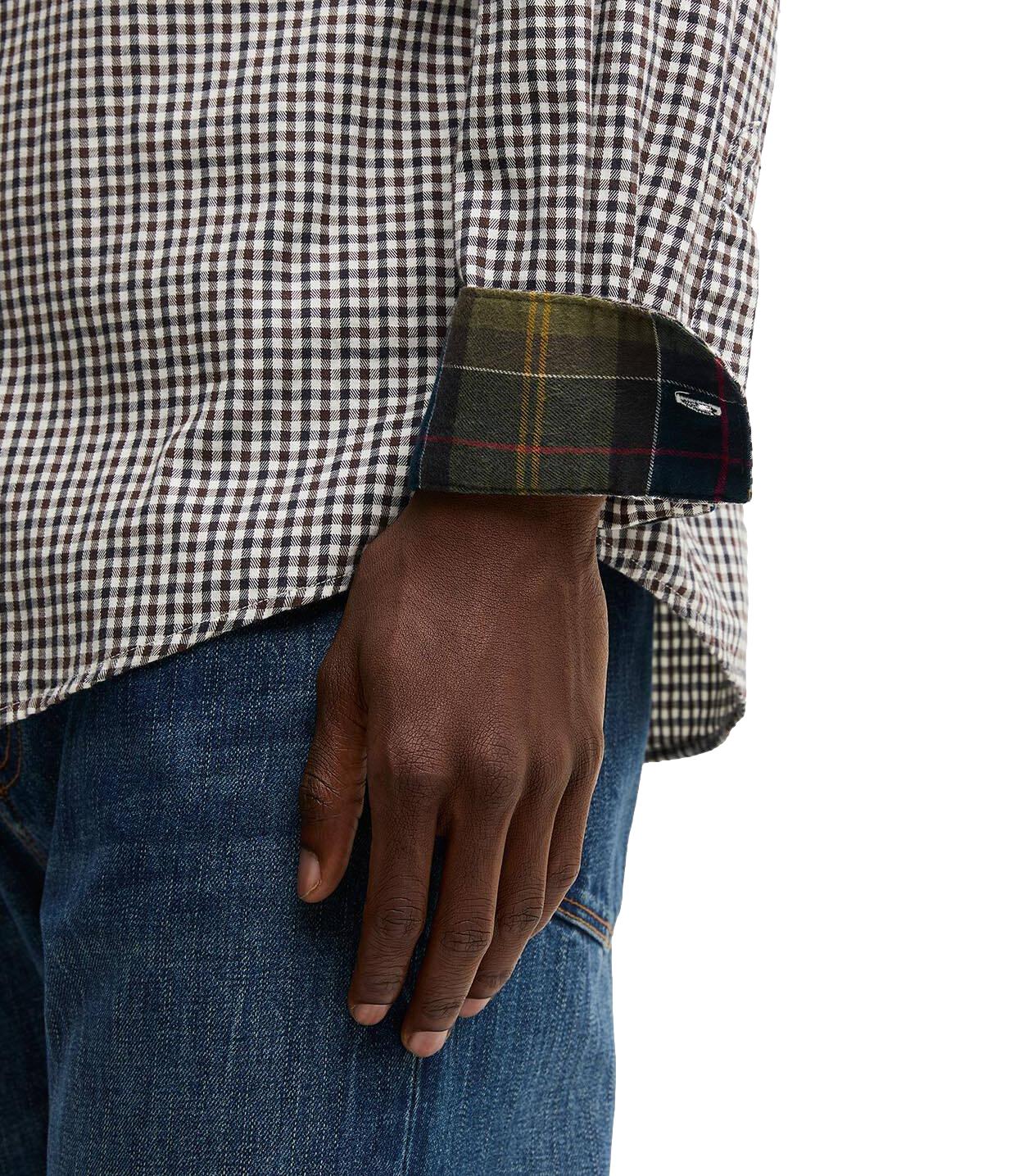 barbour Camicia dal taglio sartoriale Padshaw Dark Oak