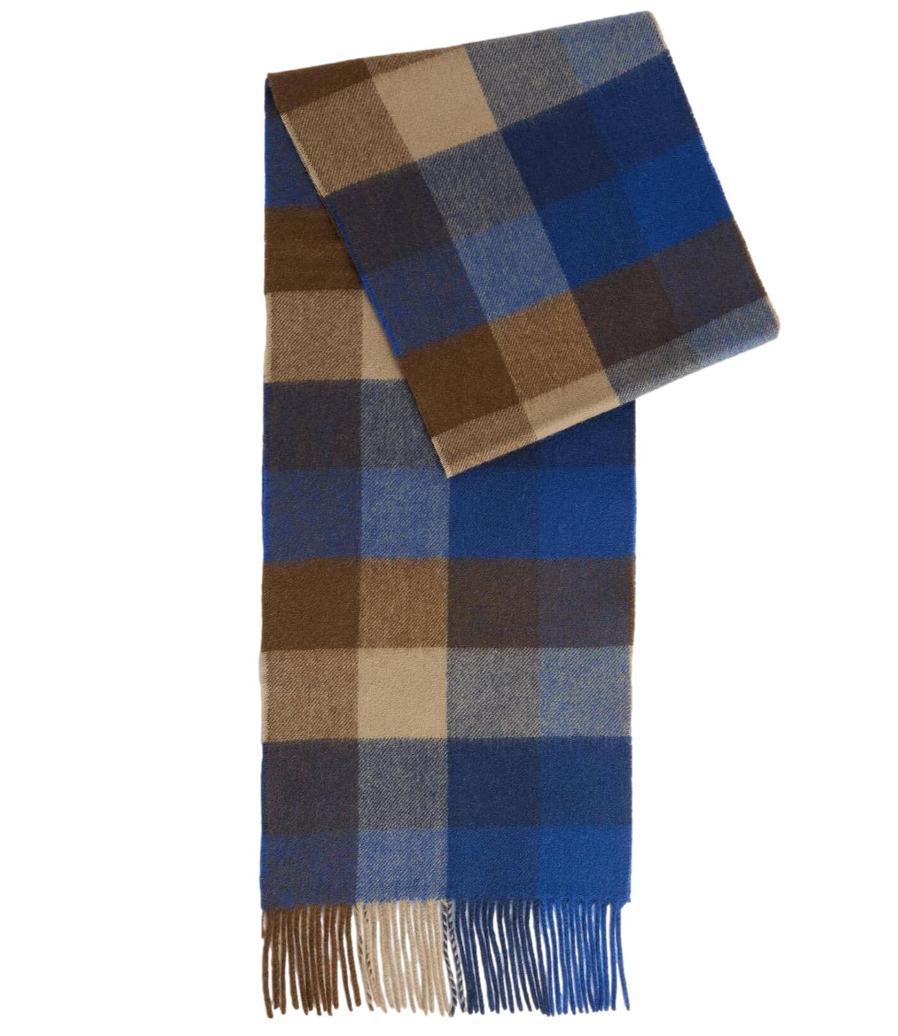 Barbour sciarpa blu navy uomo