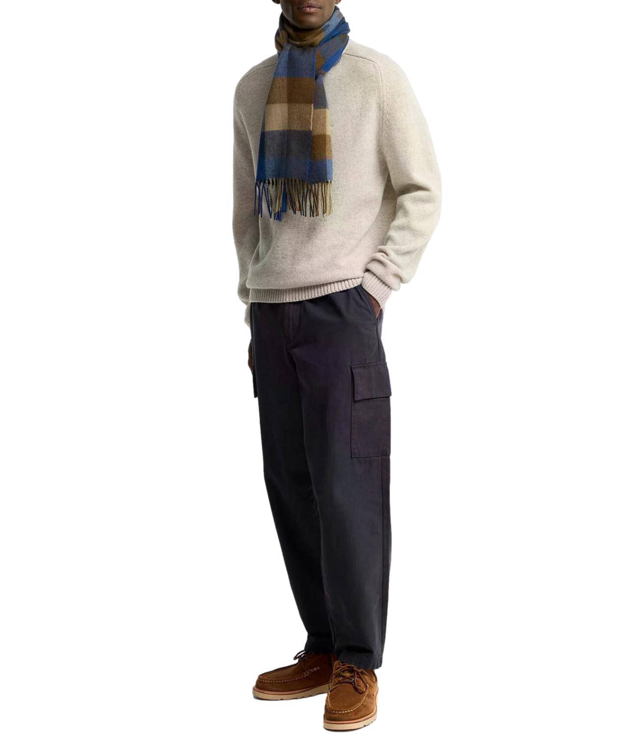 Barbour sciarpa blu navy uomo