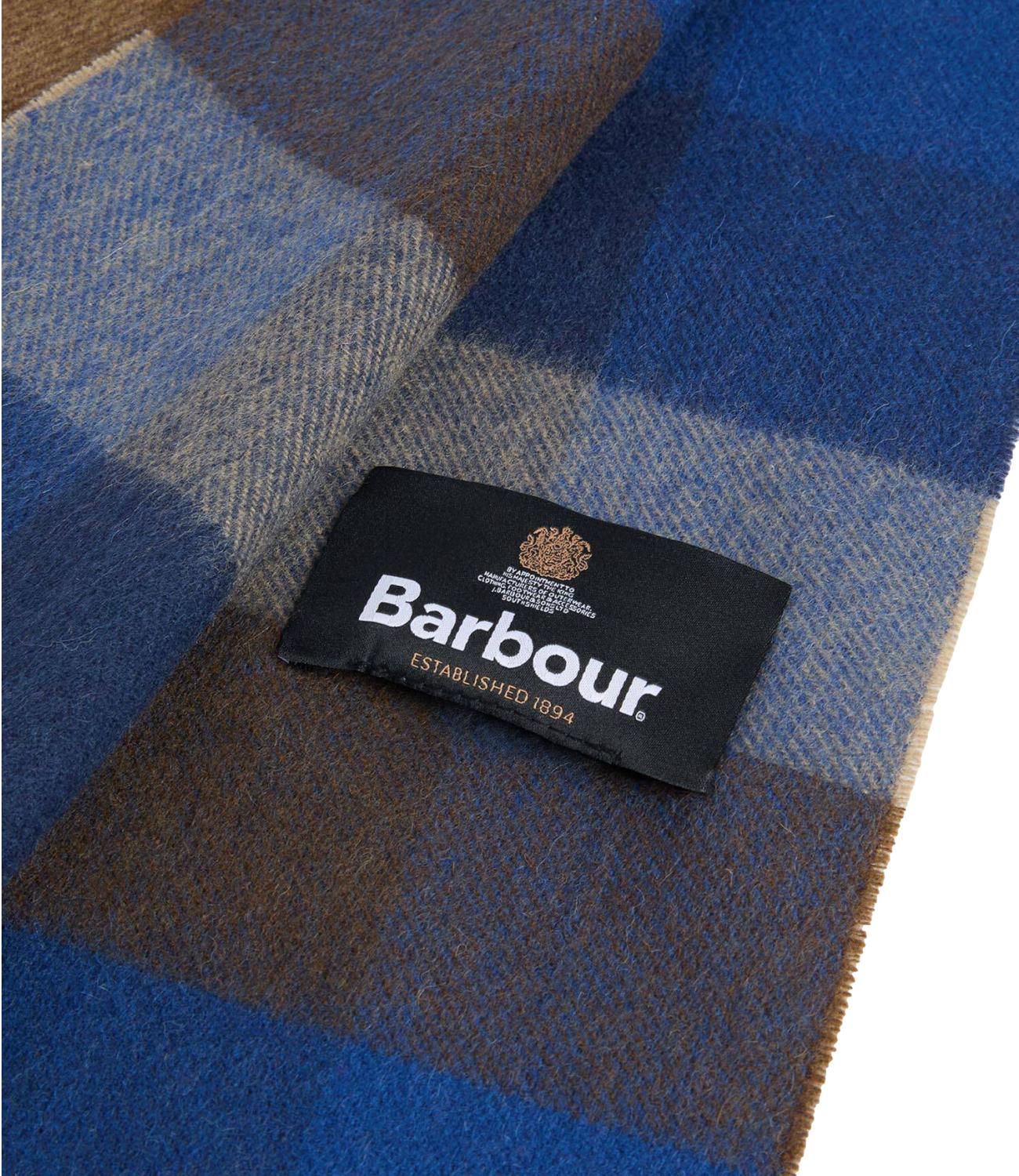 Barbour sciarpa blu navy uomo