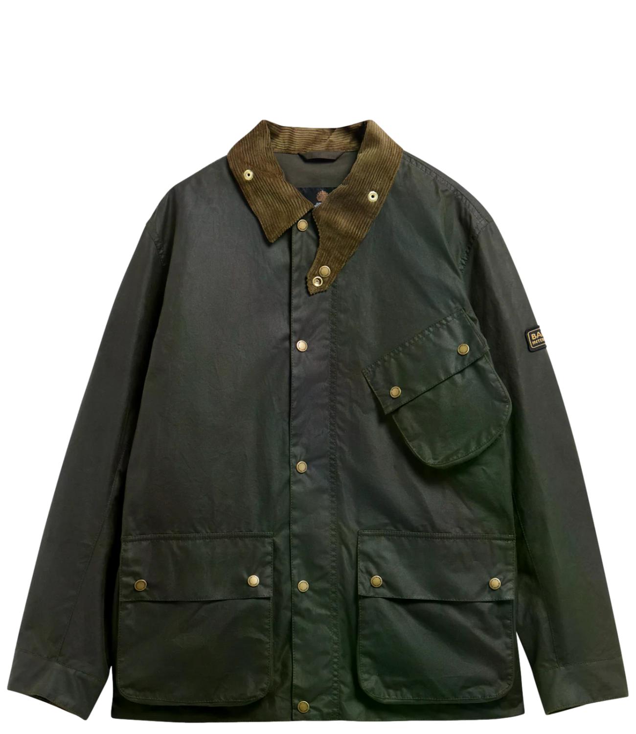 Barbour Brake Line Wax giacca fern uomo
