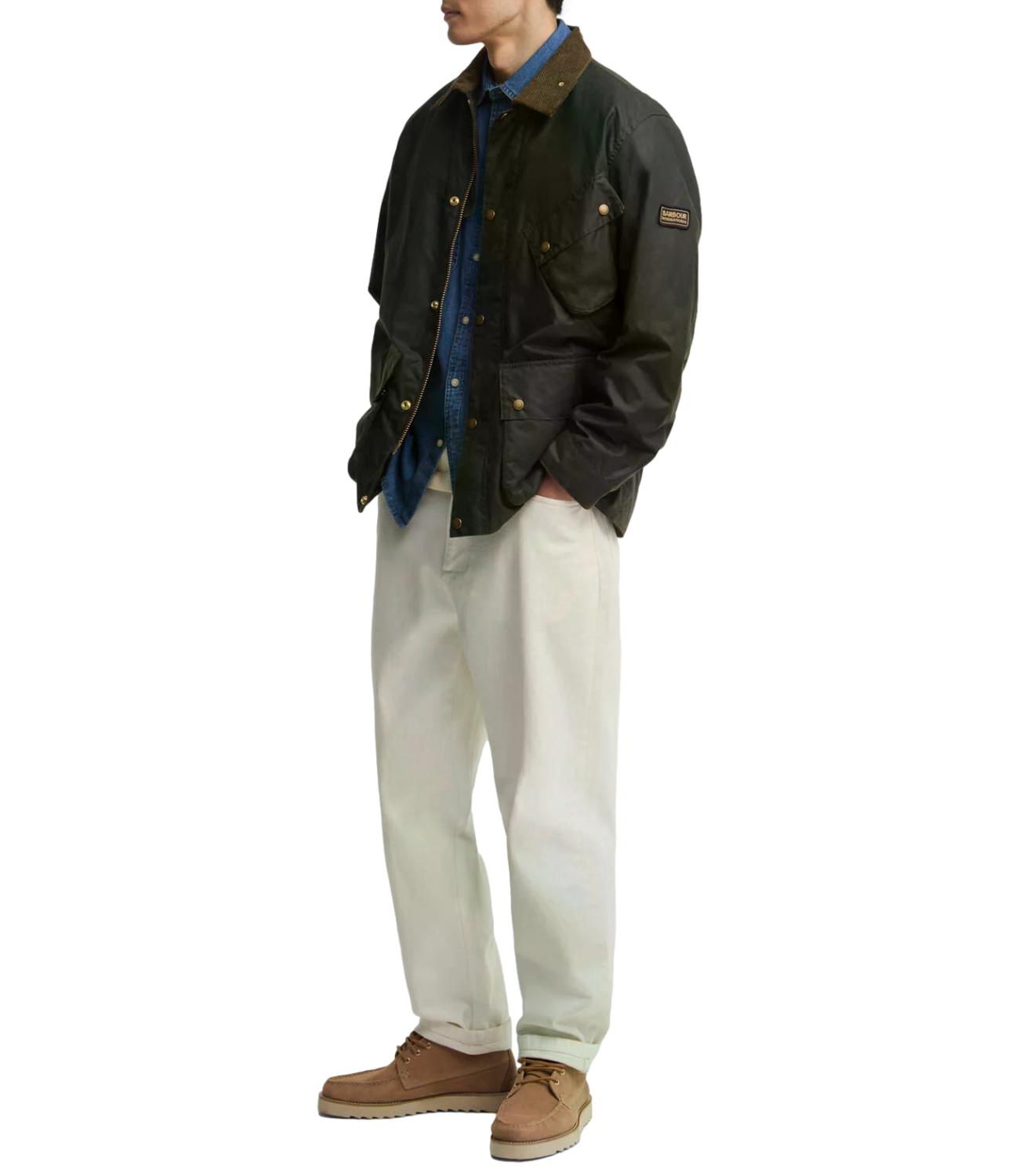 Barbour Brake Line Wax giacca fern uomo