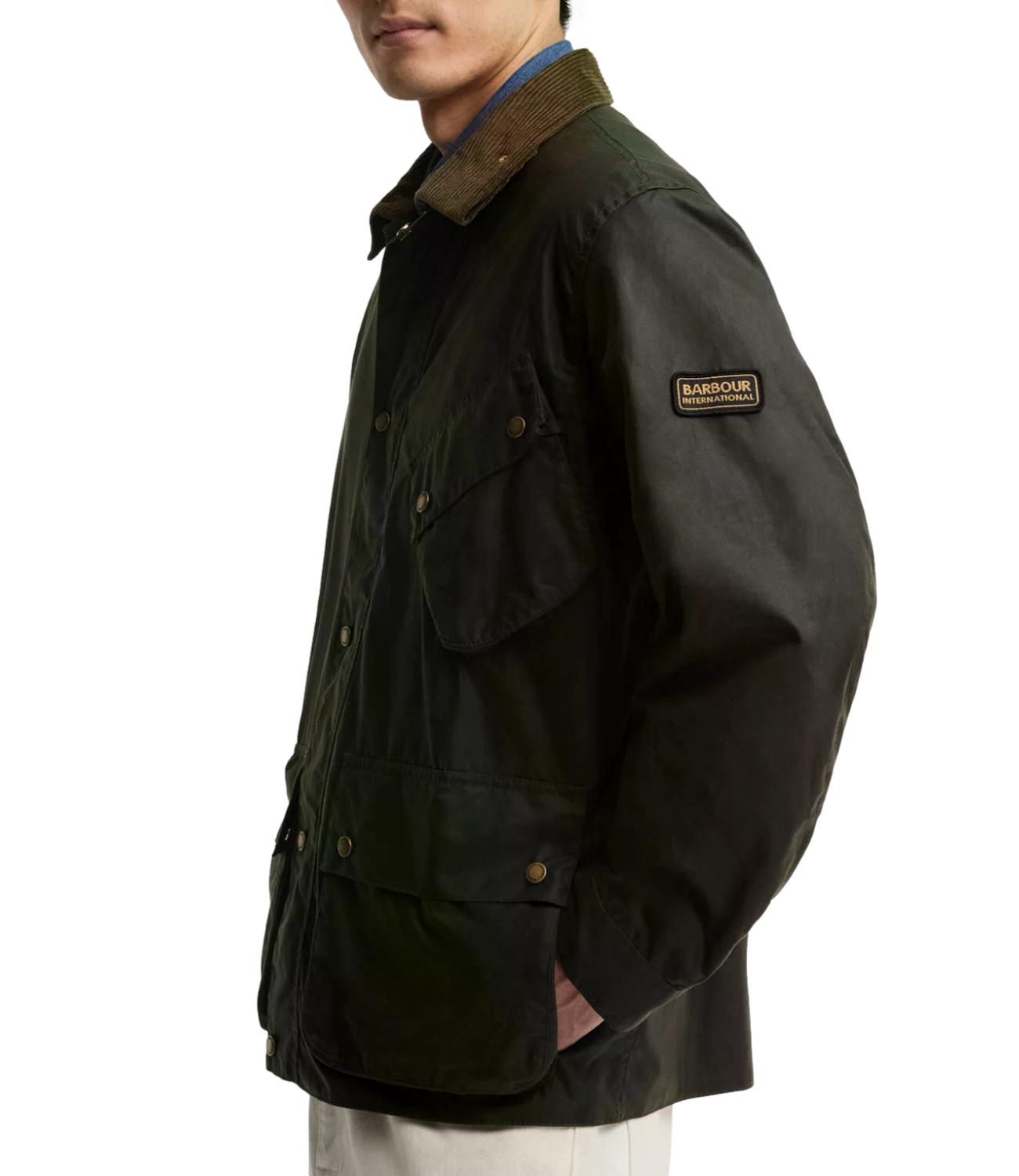 Barbour Brake Line Wax giacca fern uomo