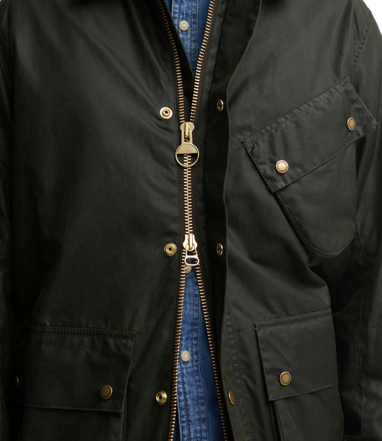 Barbour Brake Line Wax giacca fern uomo