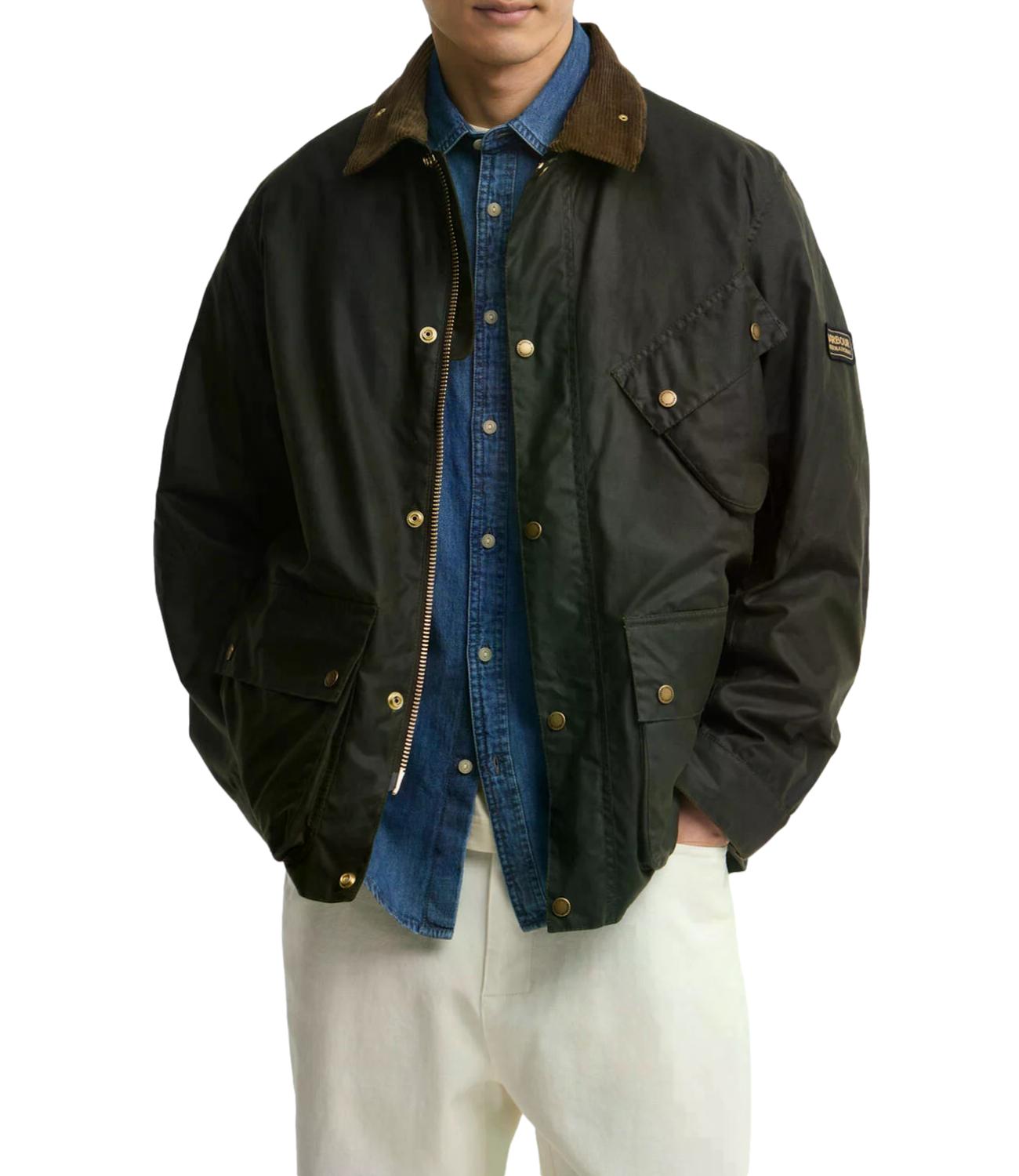 Barbour Brake Line Wax giacca fern uomo