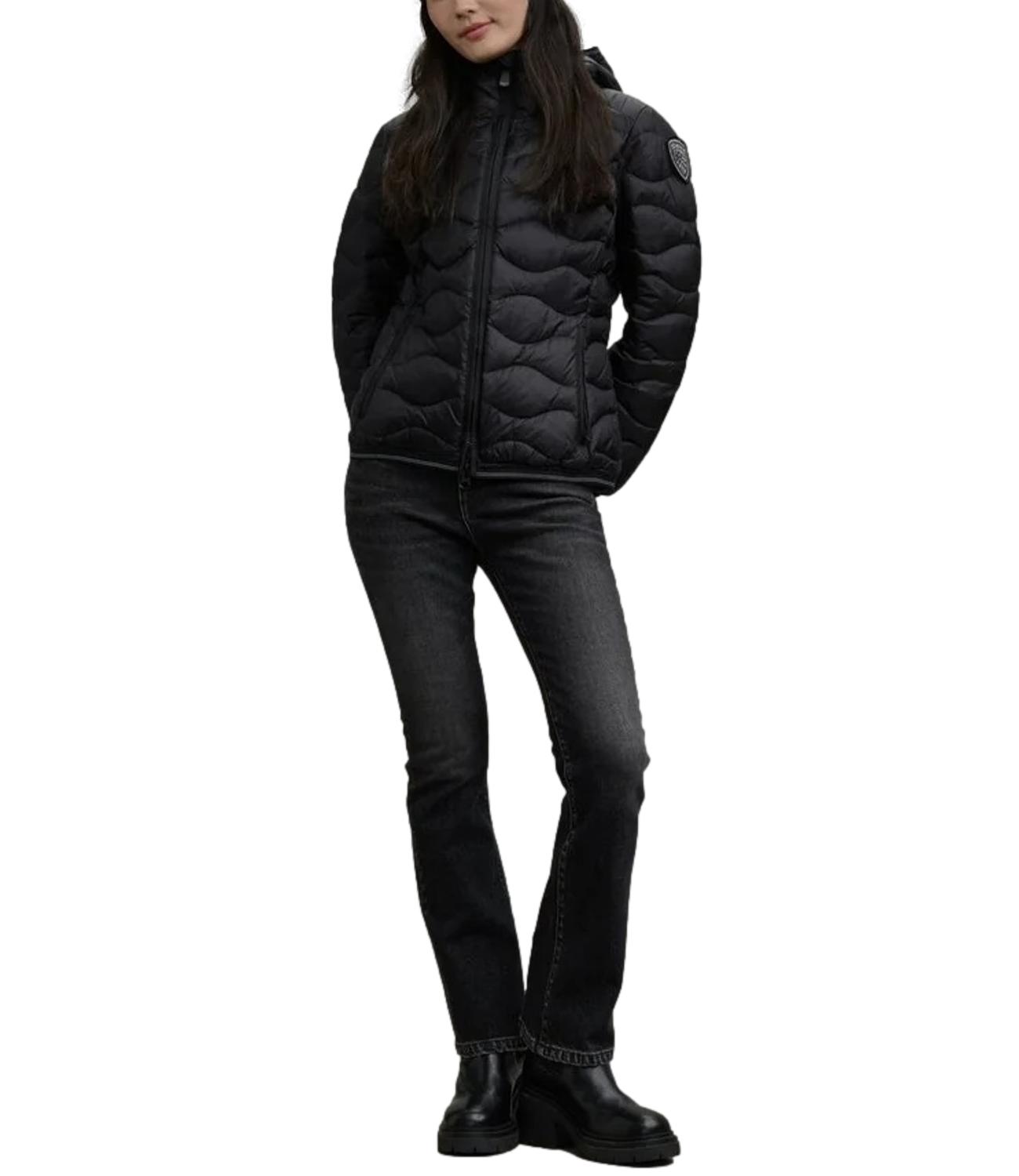 Blauer Piumino a Onde Camelia nero