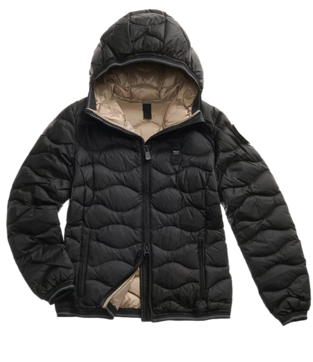 Blauer Piumino a Onde Camelia nero
