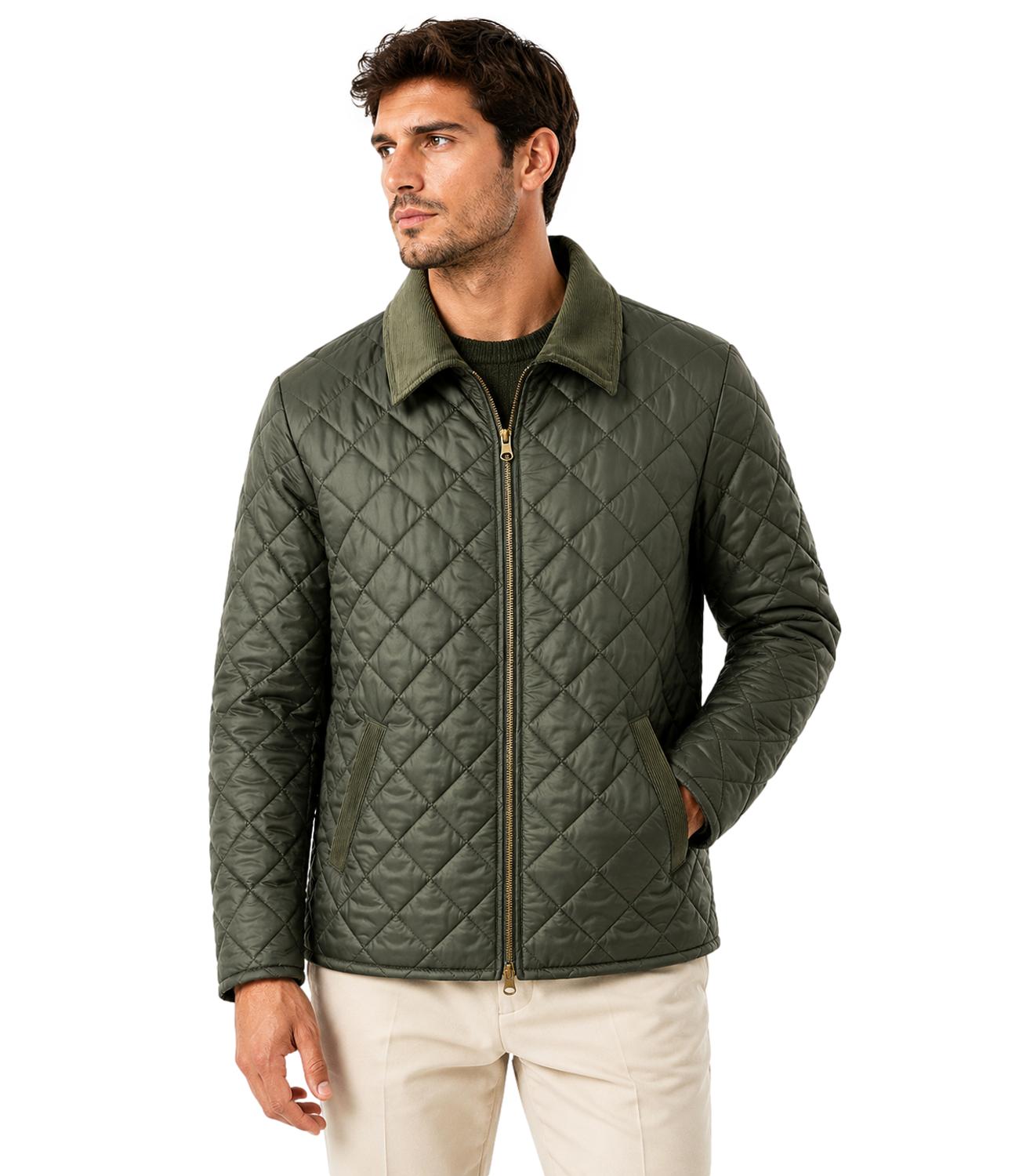 Bl'ker giacca Work Shirt Donegal reversible green