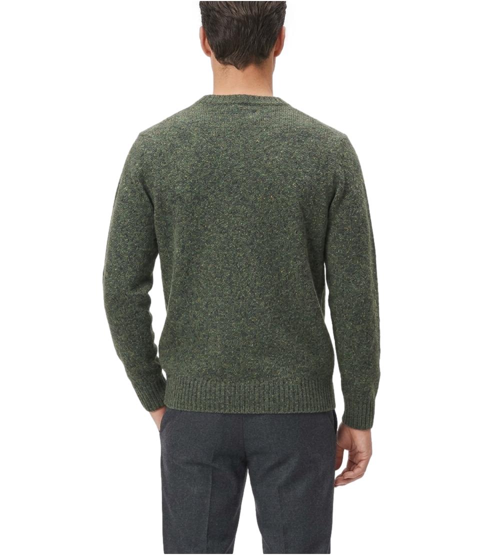 Maglione girocollo shetland verde