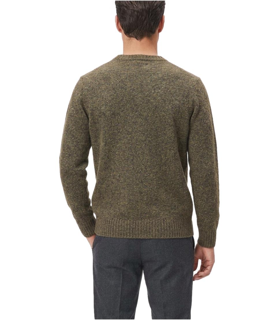 Maglione girocollo shetland tabacco