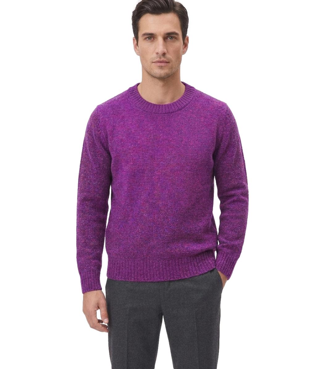 Maglione girocollo shetland violet