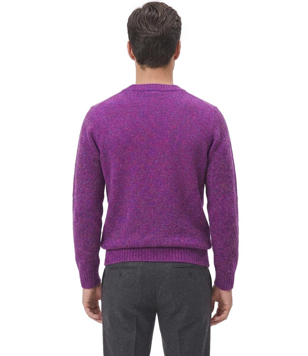 Maglione girocollo shetland violet