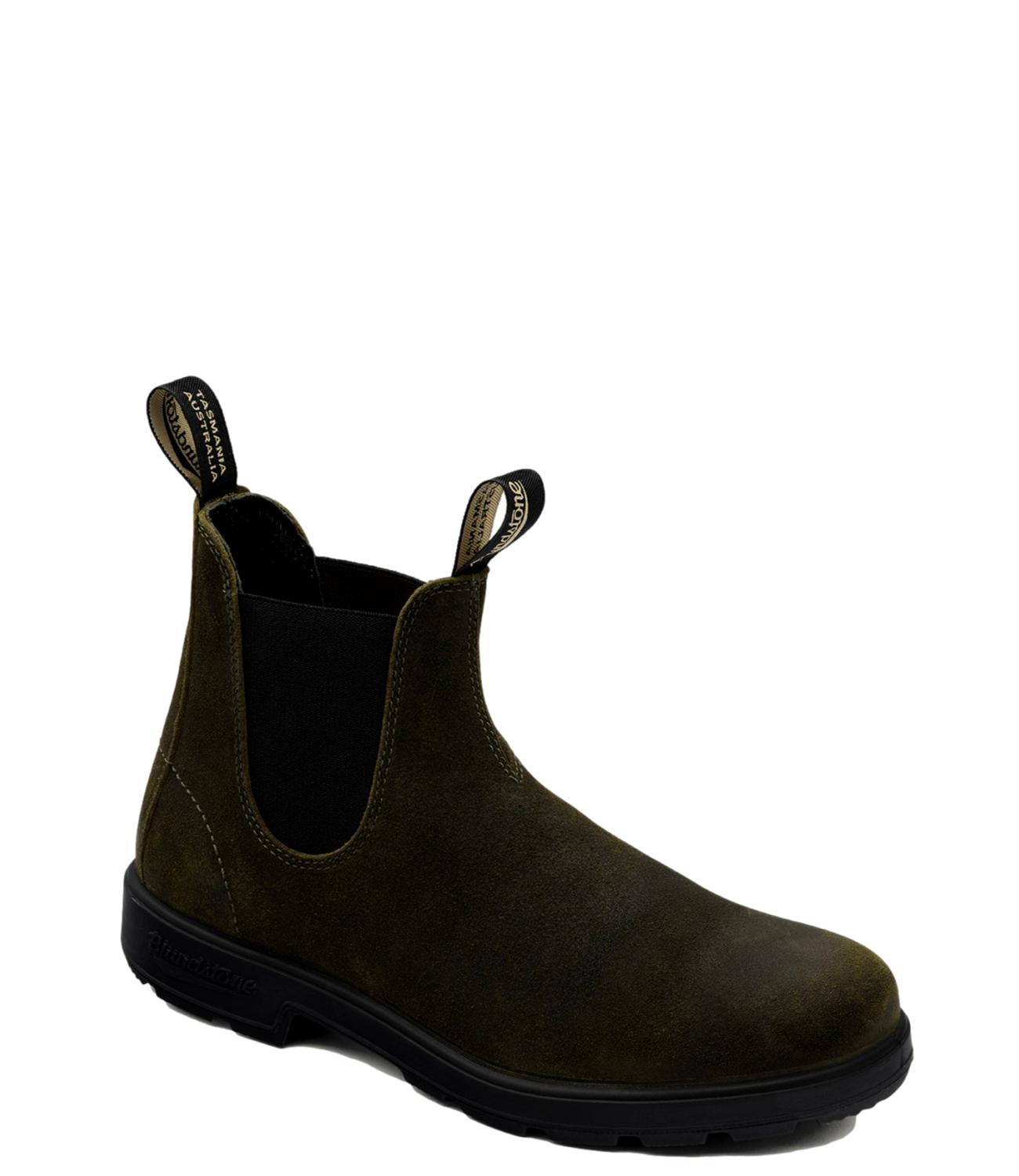 1615 Dark Olive Waxed Suede