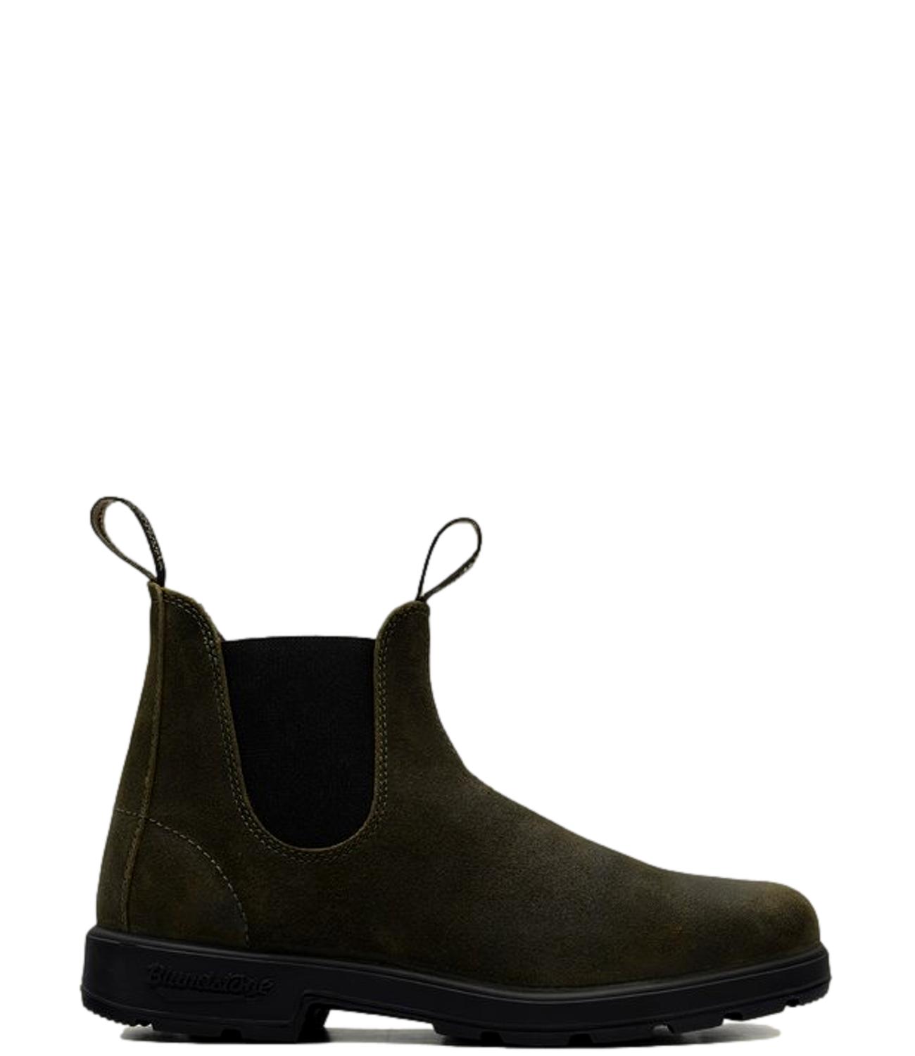 1615 Dark Olive Waxed Suede