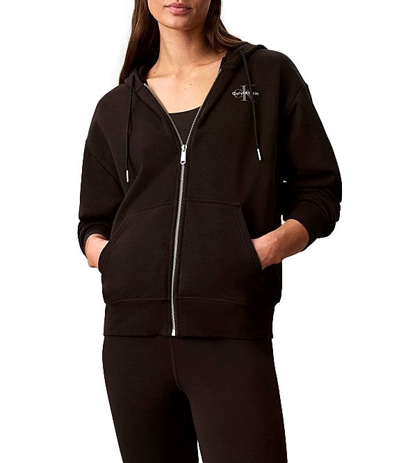 Calvin Klein Felpa con cappuccio nero donna