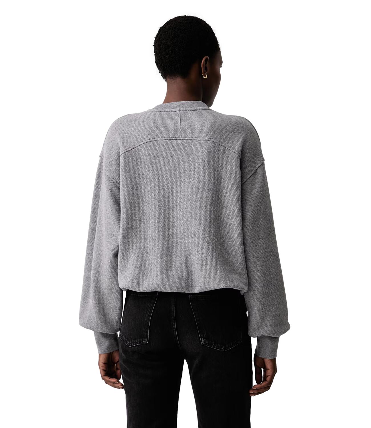 Felpa girocollo Calvin Klein grigia donna