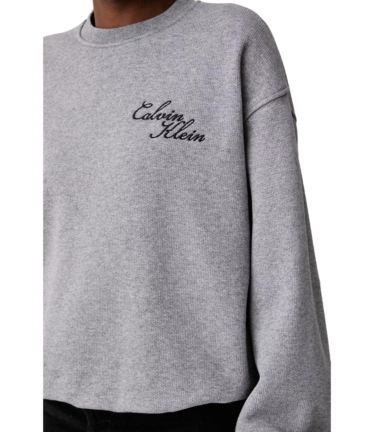 Felpa girocollo Calvin Klein grigia donna