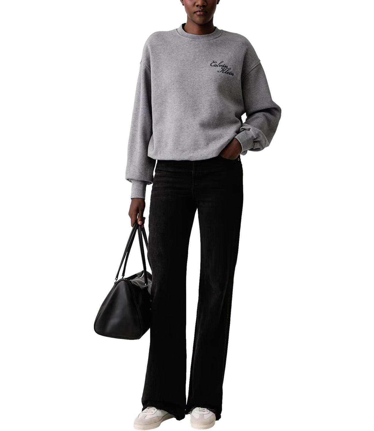 Felpa girocollo Calvin Klein grigia donna