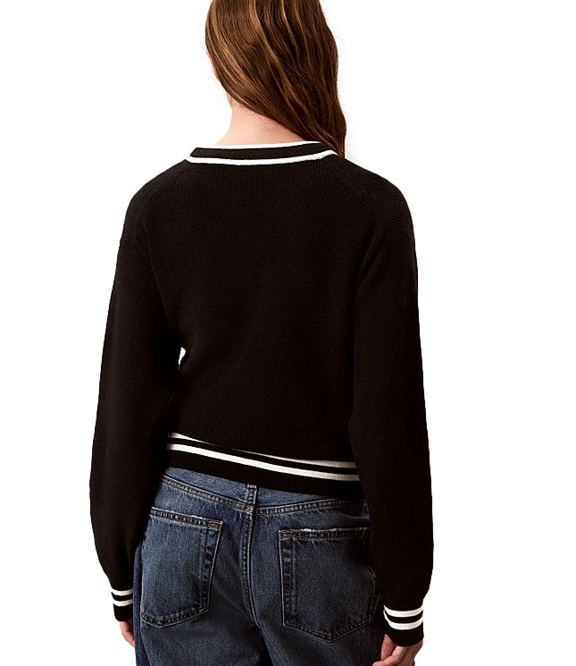 Calvin Klein pullover nero donna riga